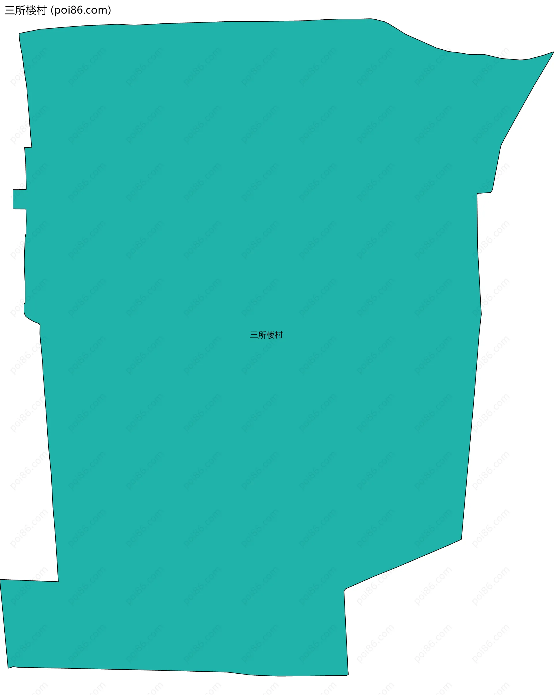 三所楼村边界地图