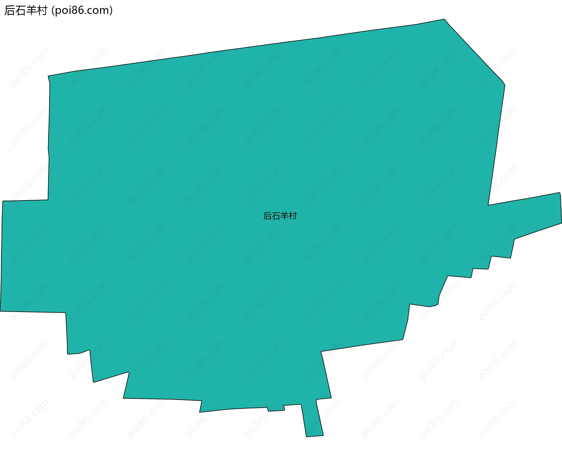 后石羊村边界地图