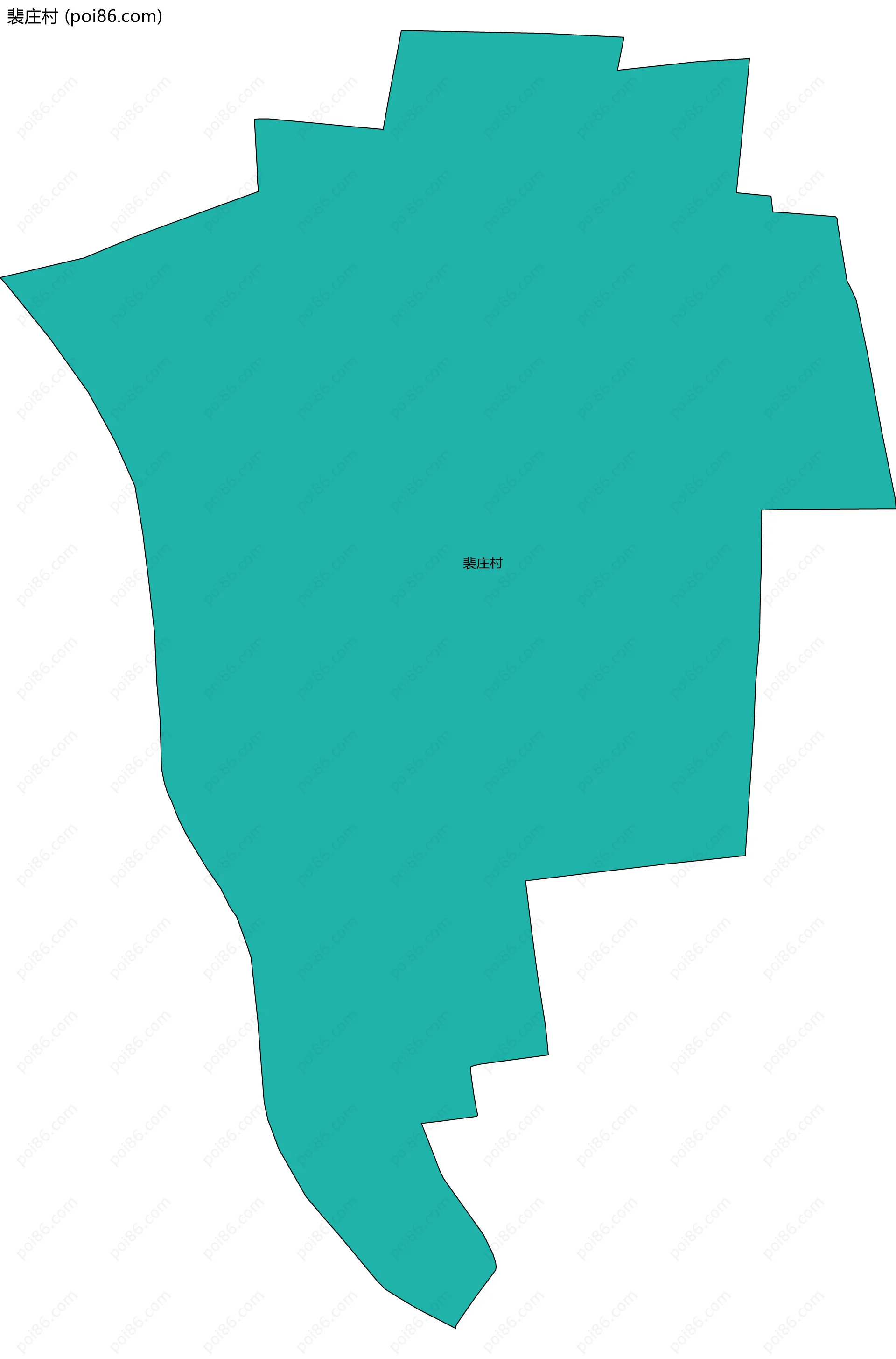 裴庄村边界地图