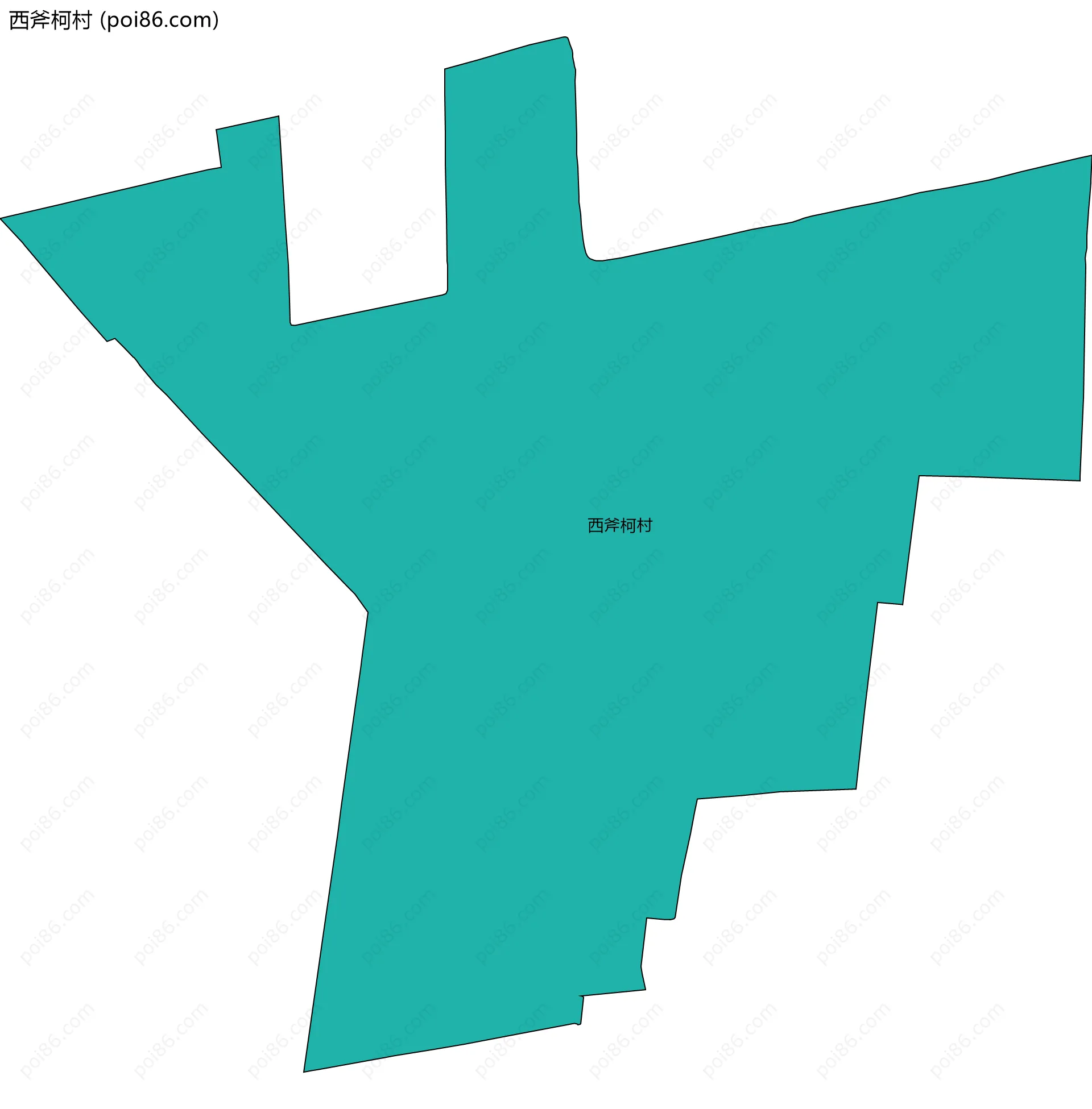 西斧柯村边界地图