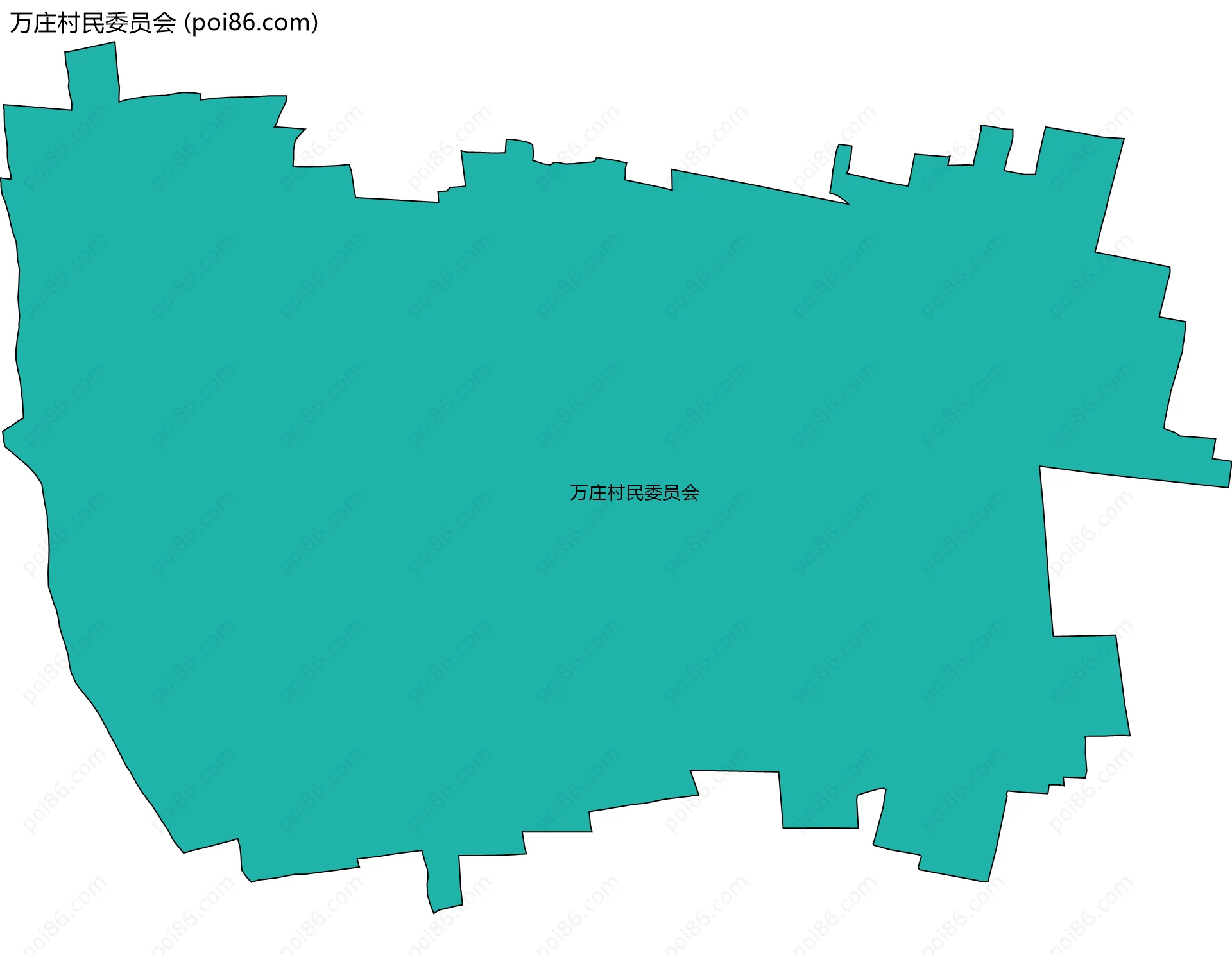 万庄村民委员会边界地图