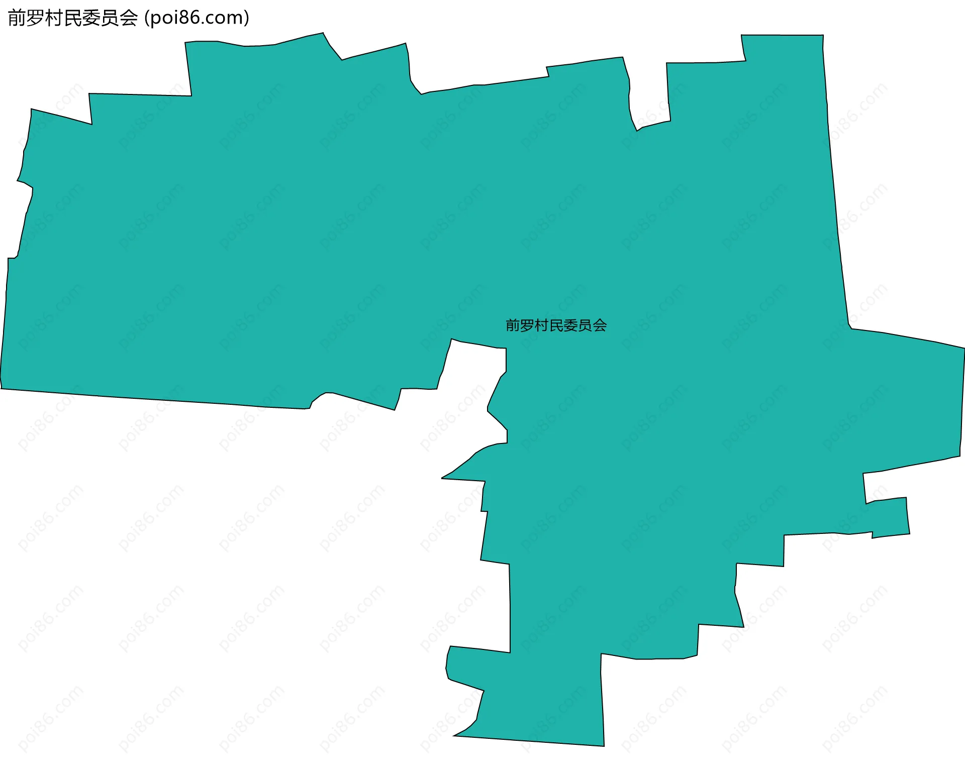 前罗村民委员会边界地图