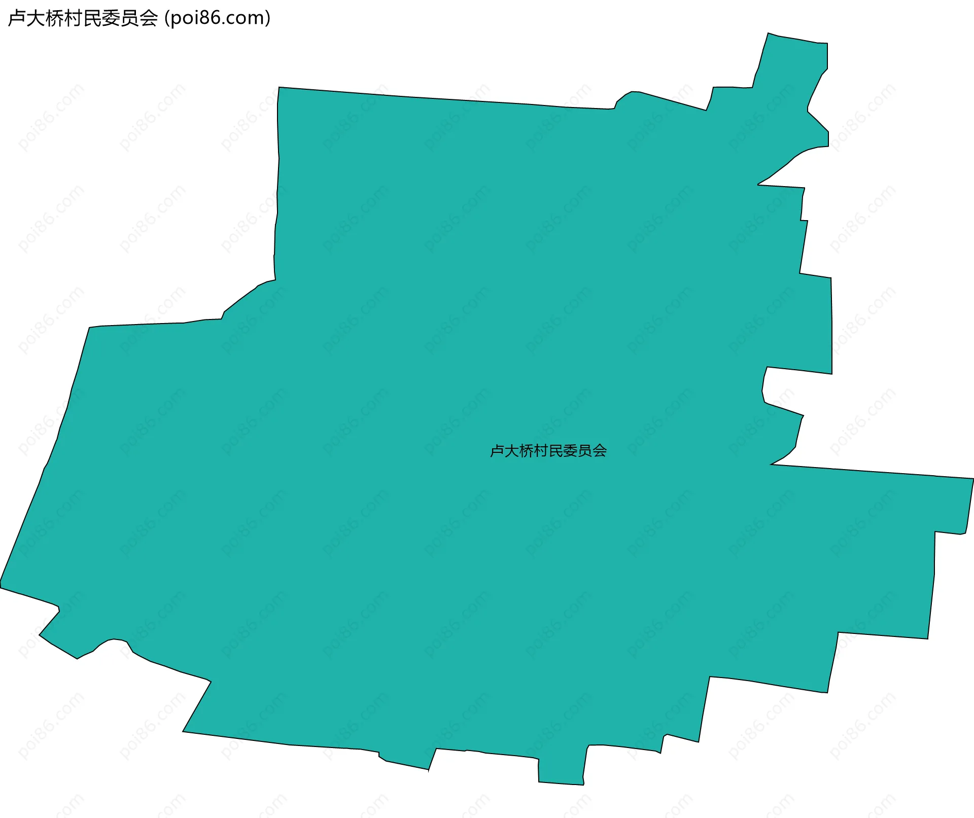 卢大桥村民委员会边界地图