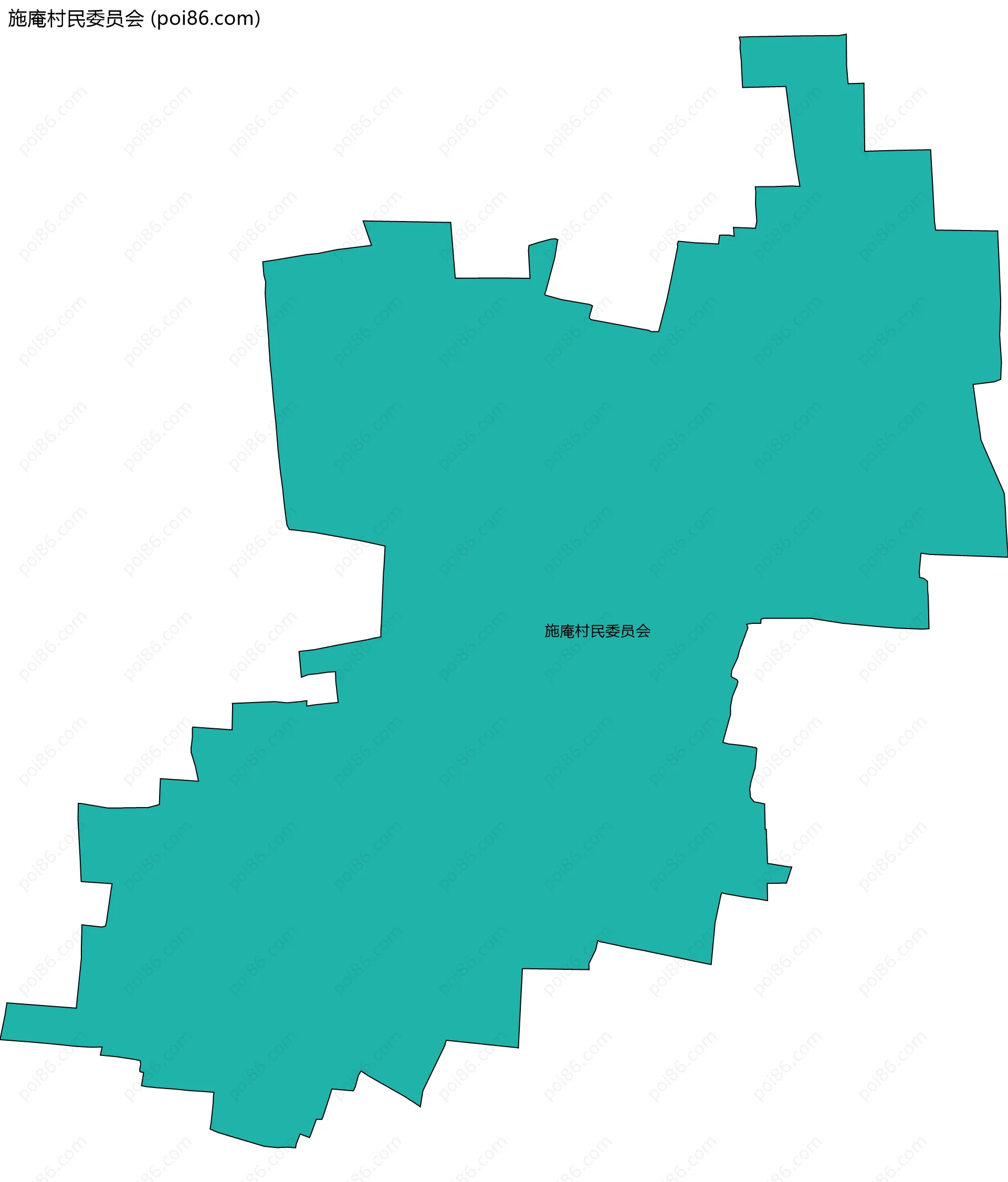 施庵村民委员会边界地图