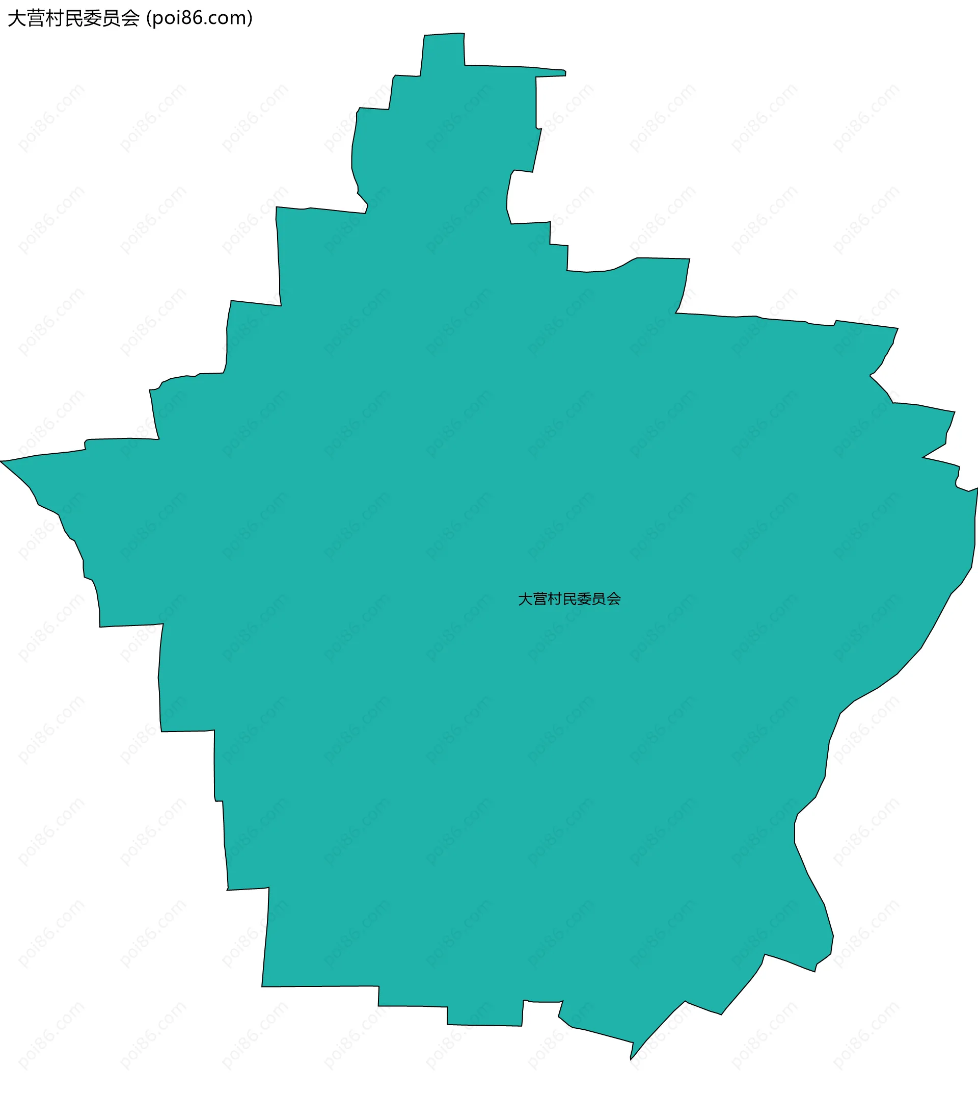 大营村民委员会边界地图