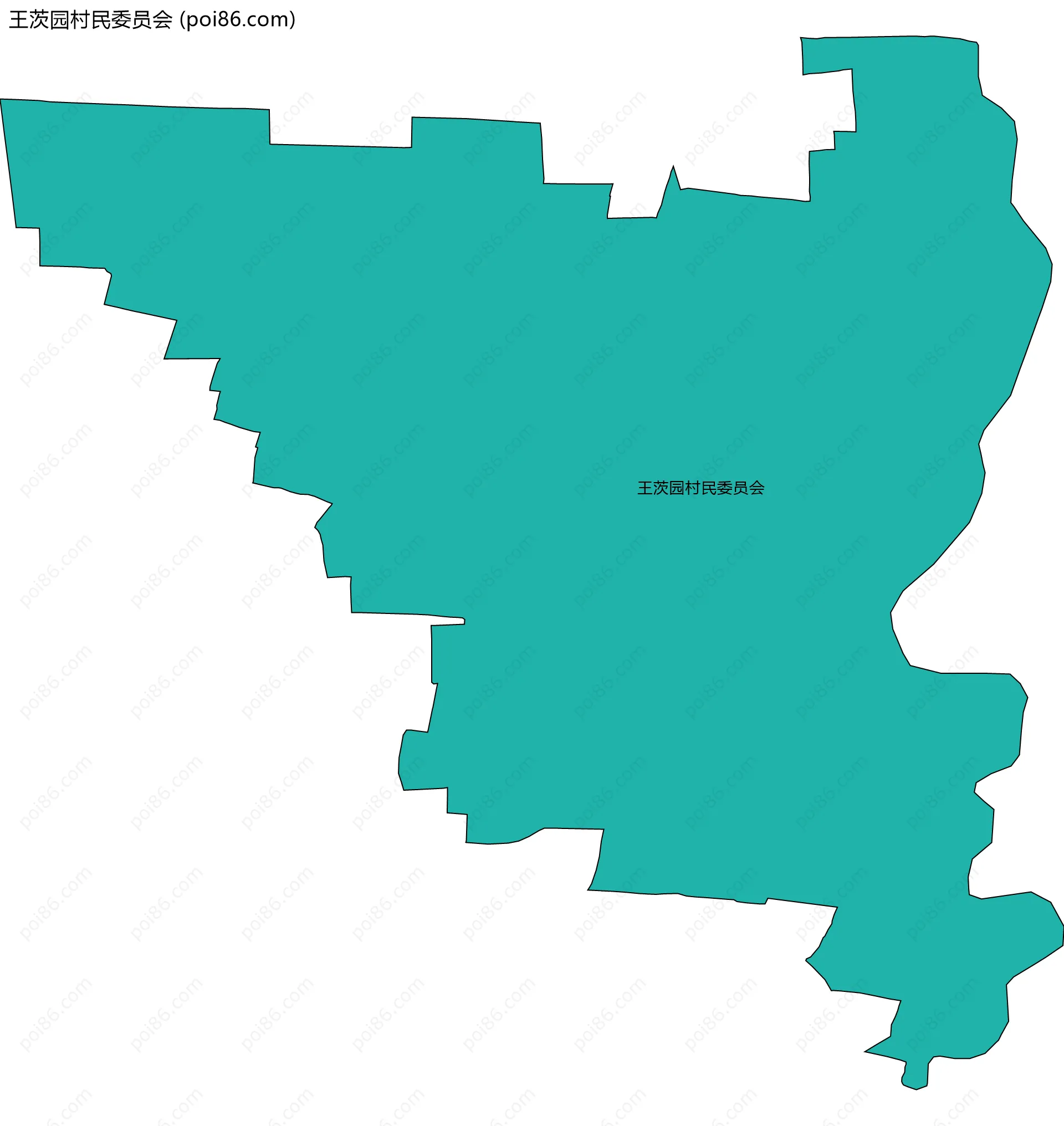 王茨园村民委员会边界地图