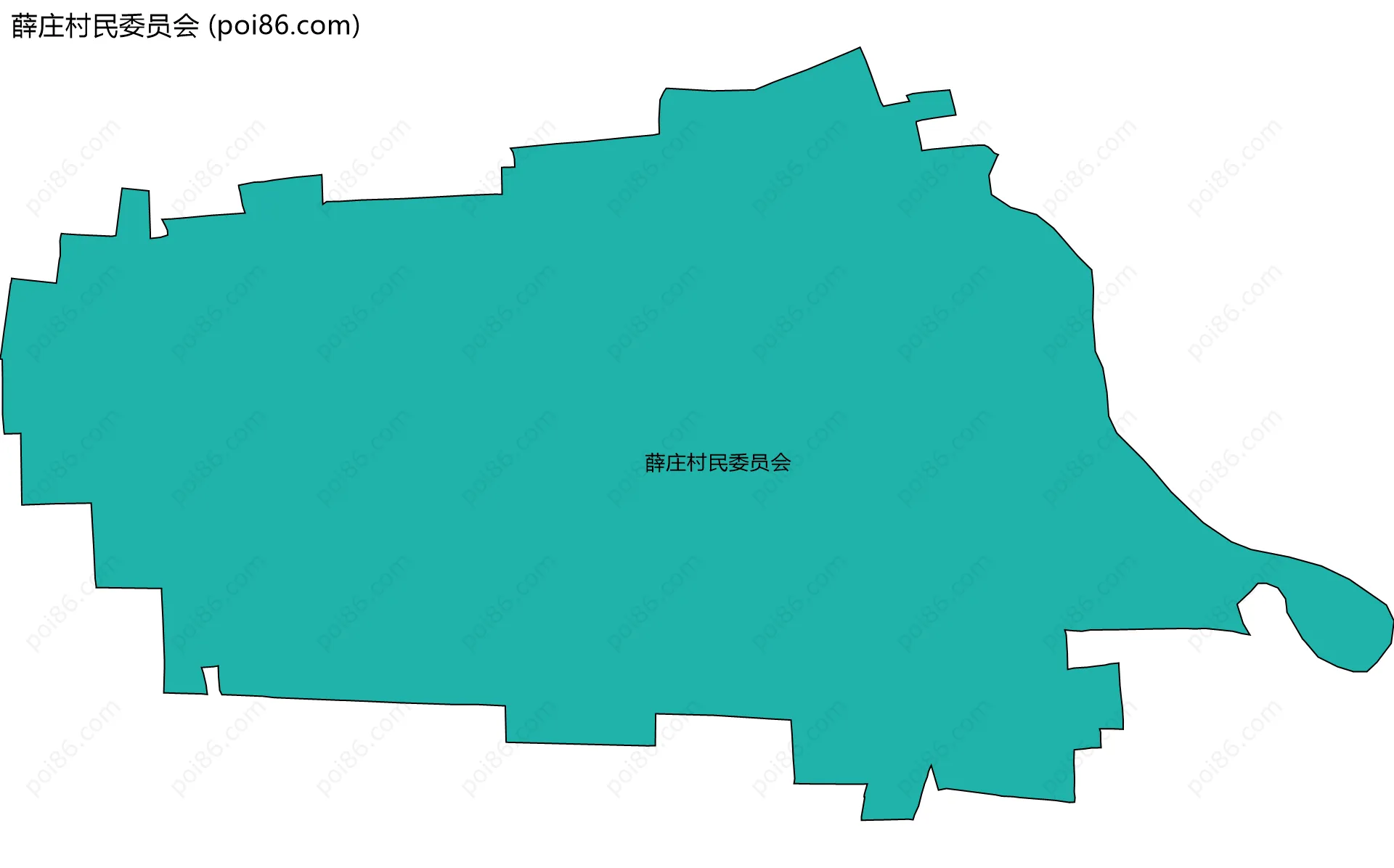 薛庄村民委员会边界地图