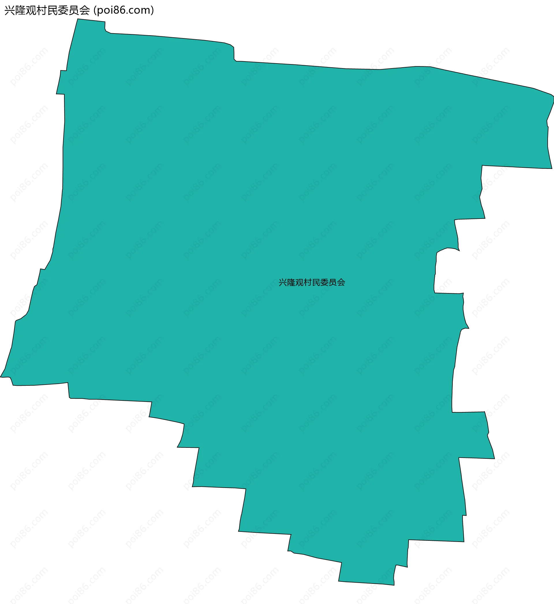 兴隆观村民委员会边界地图