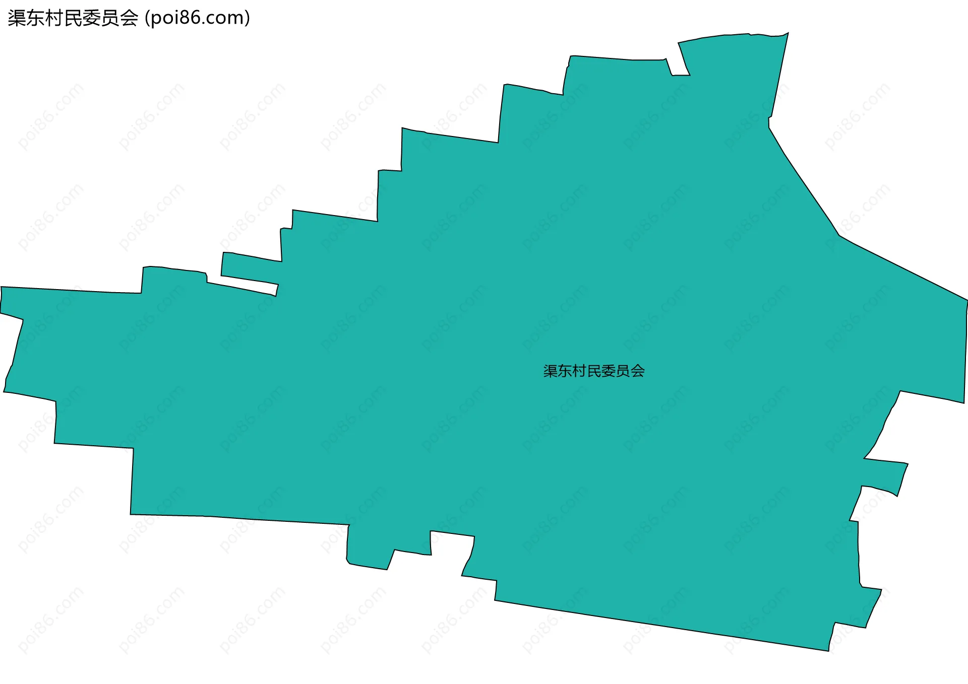 渠东村民委员会边界地图
