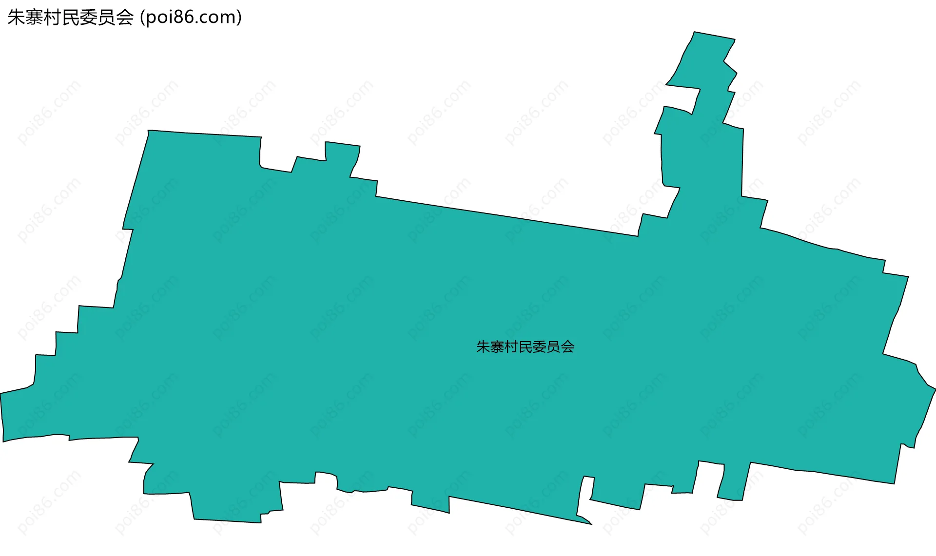朱寨村民委员会边界地图
