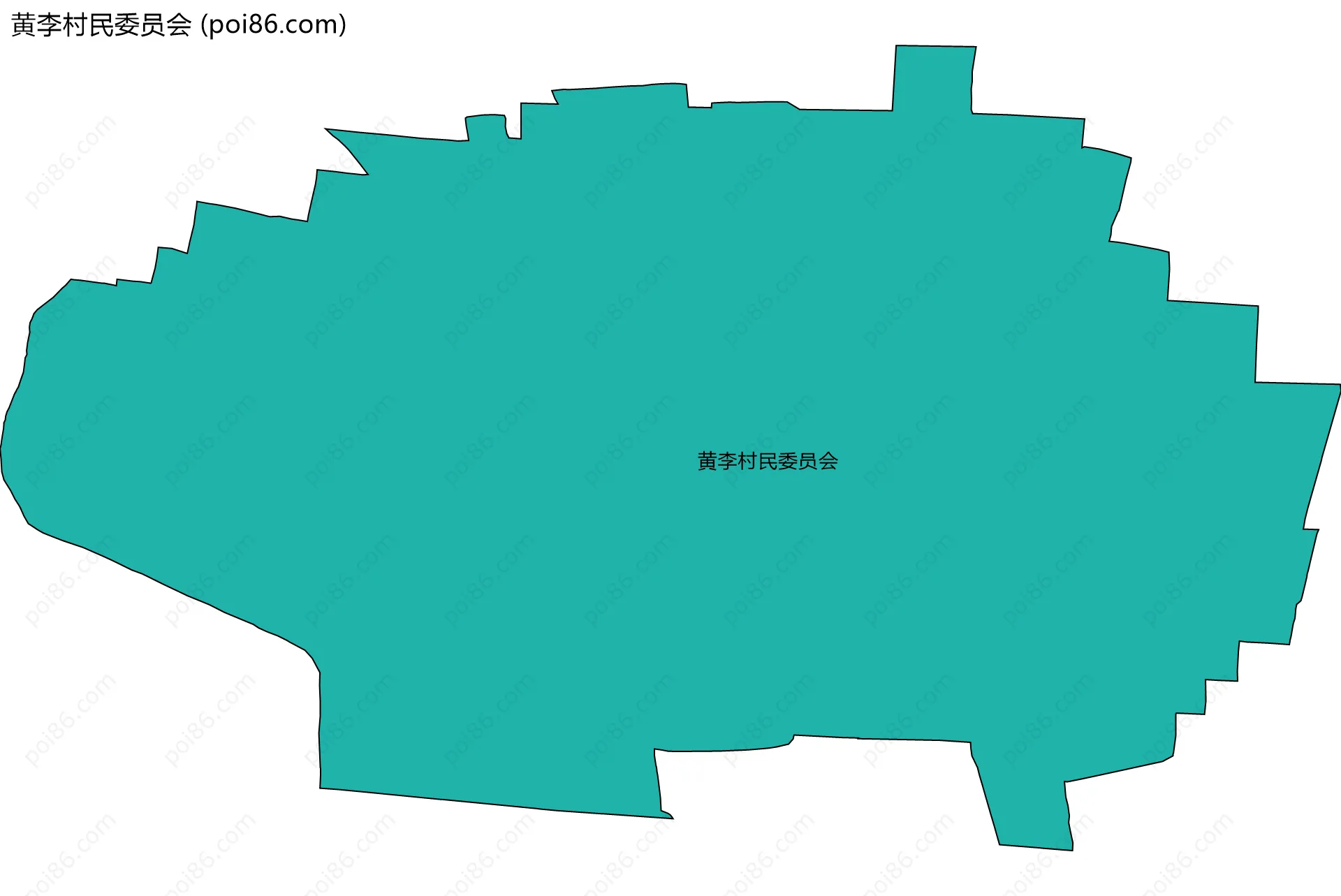 黄李村民委员会边界地图