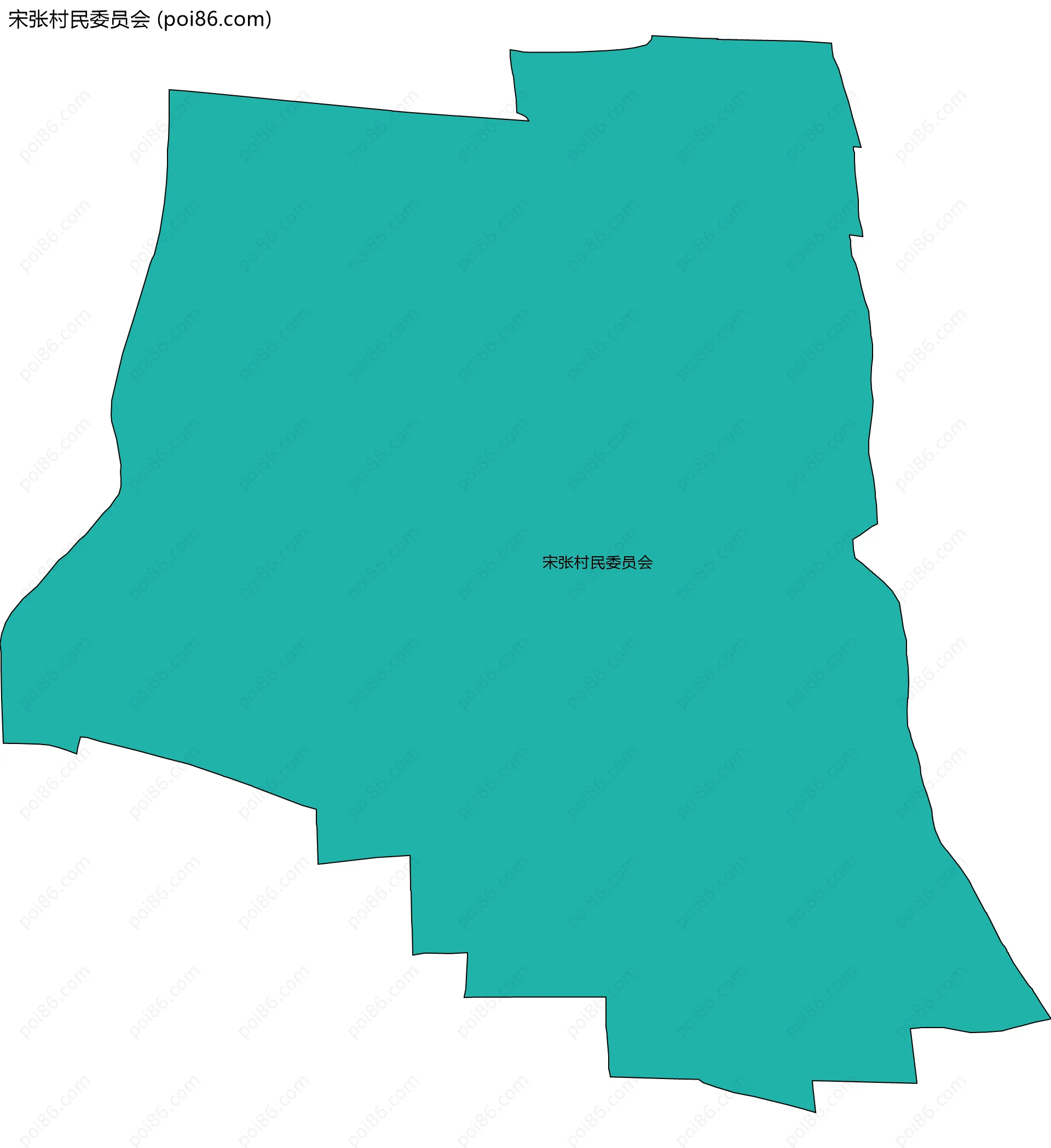 宋张村民委员会边界地图