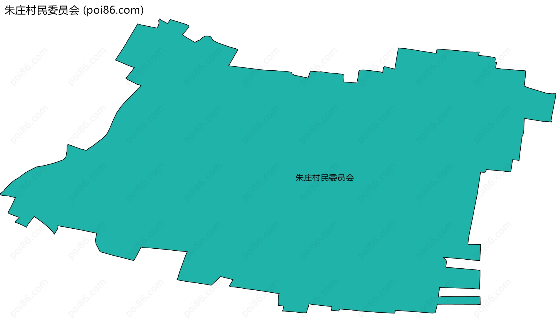 朱庄村民委员会边界地图