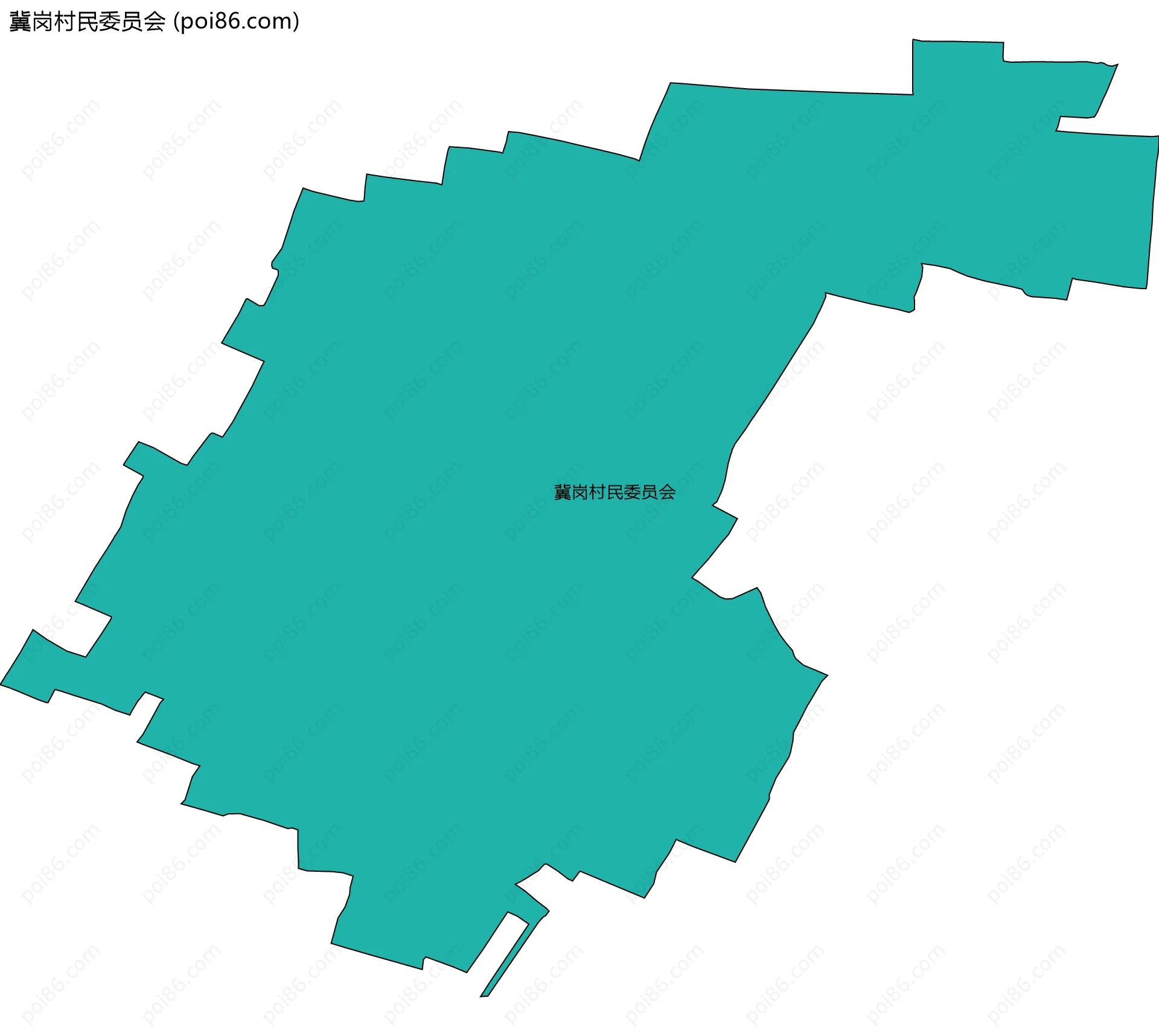 冀岗村民委员会边界地图