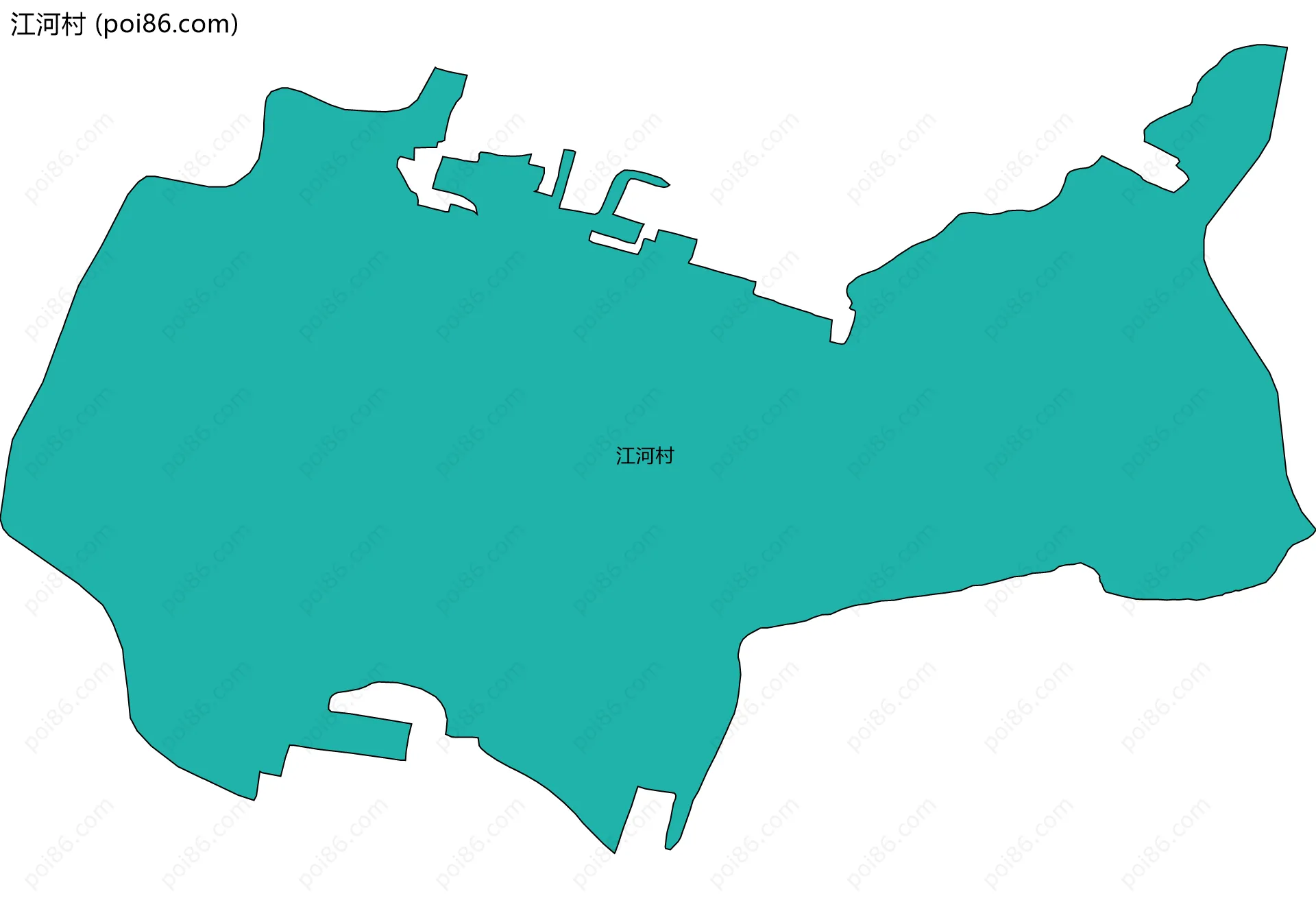 江河村边界地图