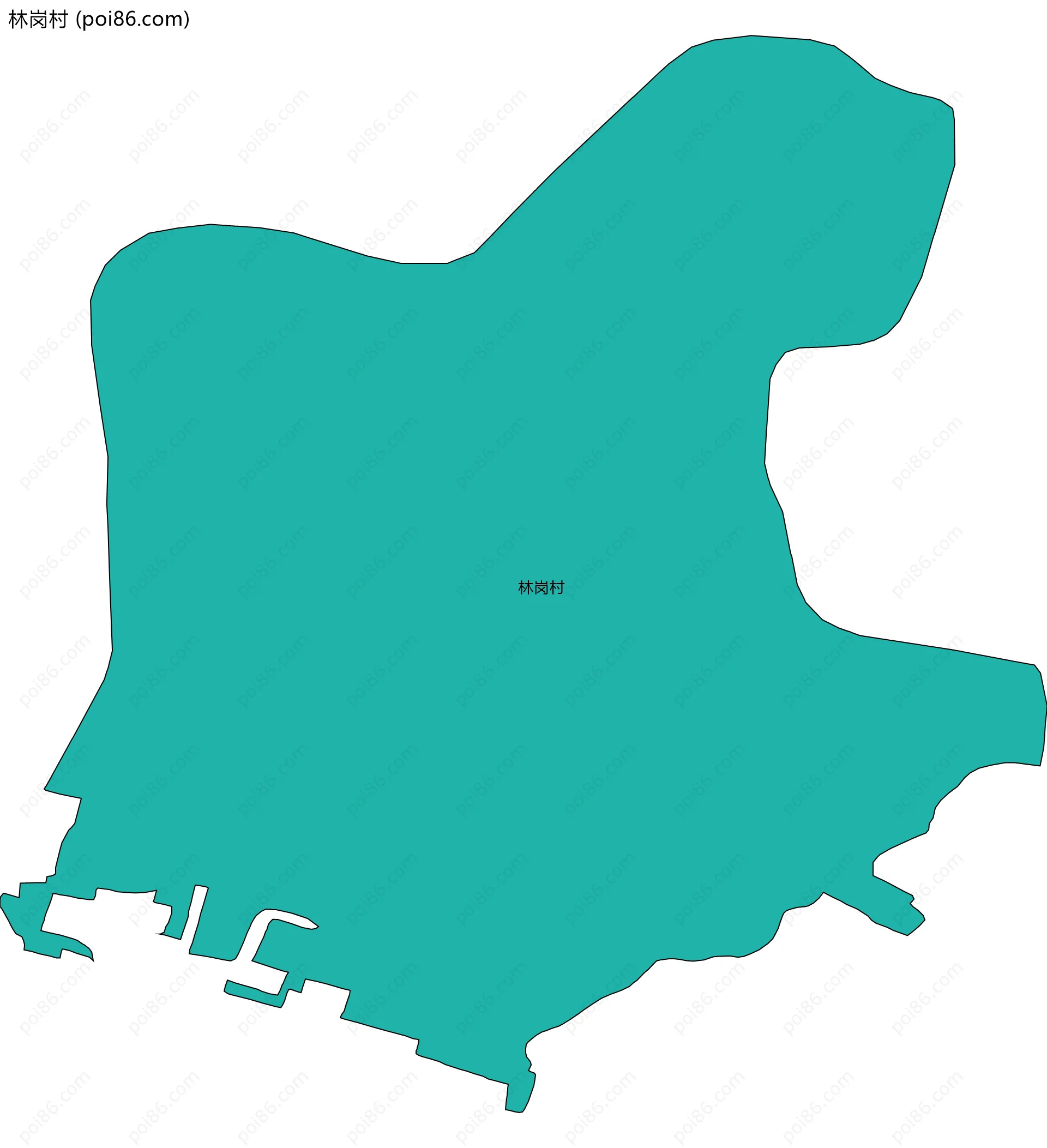 林岗村边界地图