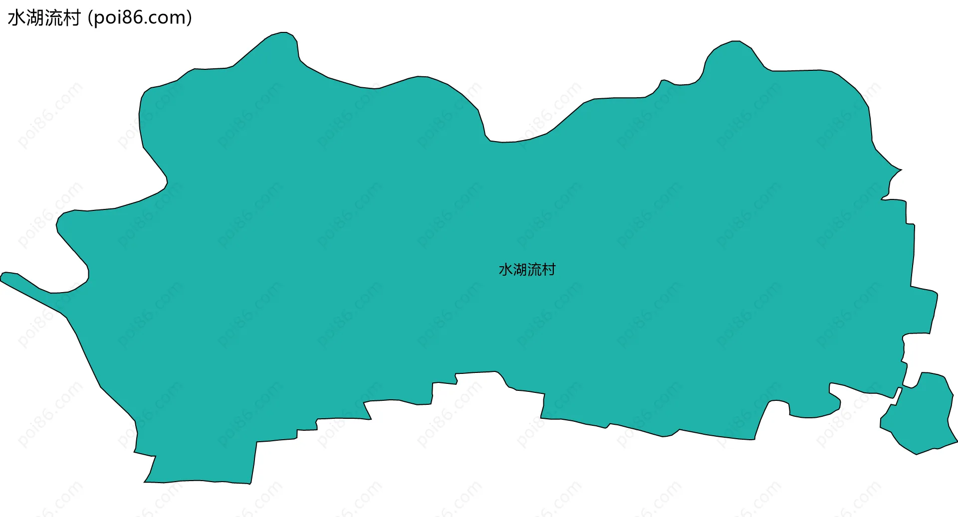 水湖流村边界地图