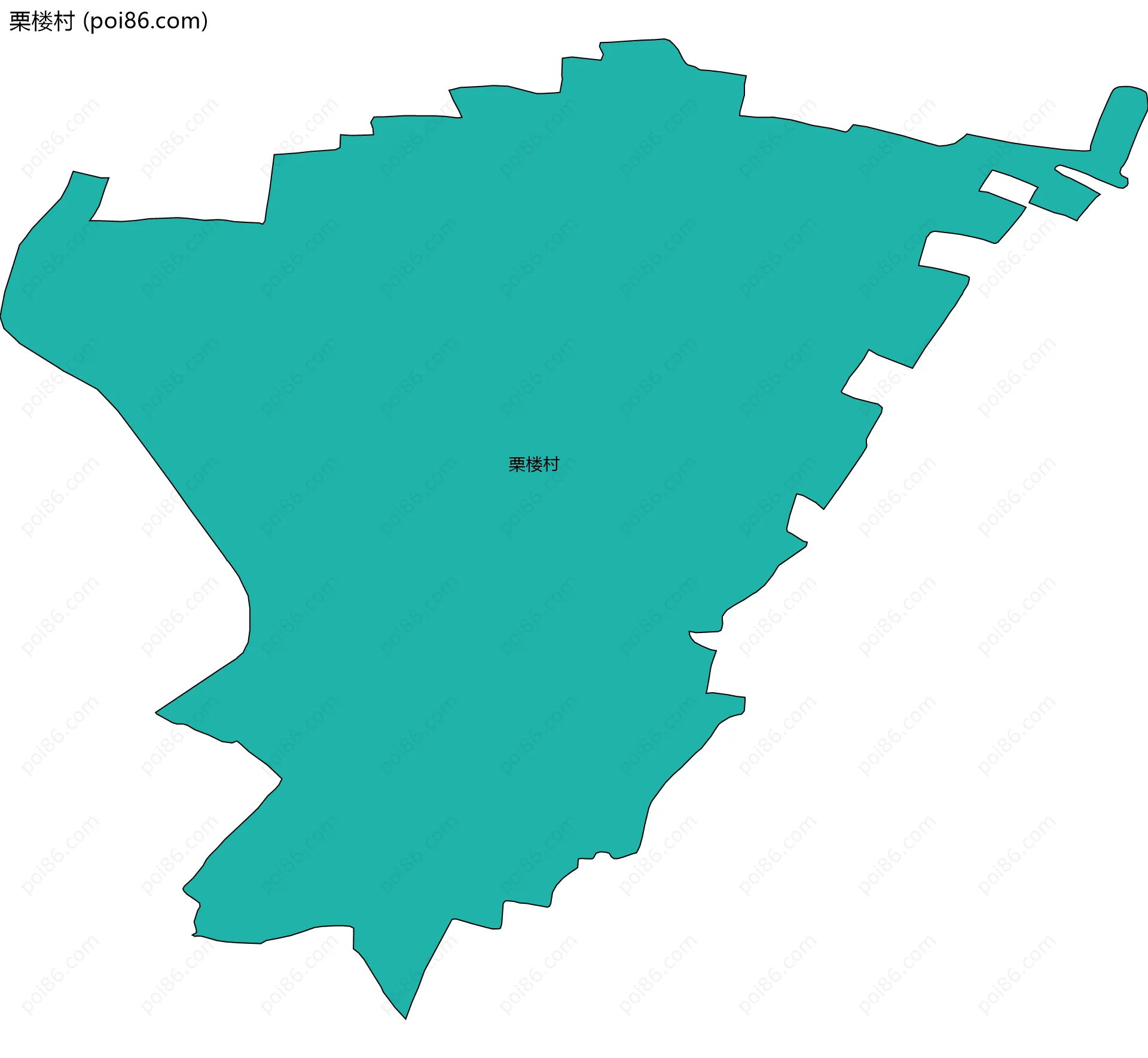 栗楼村边界地图