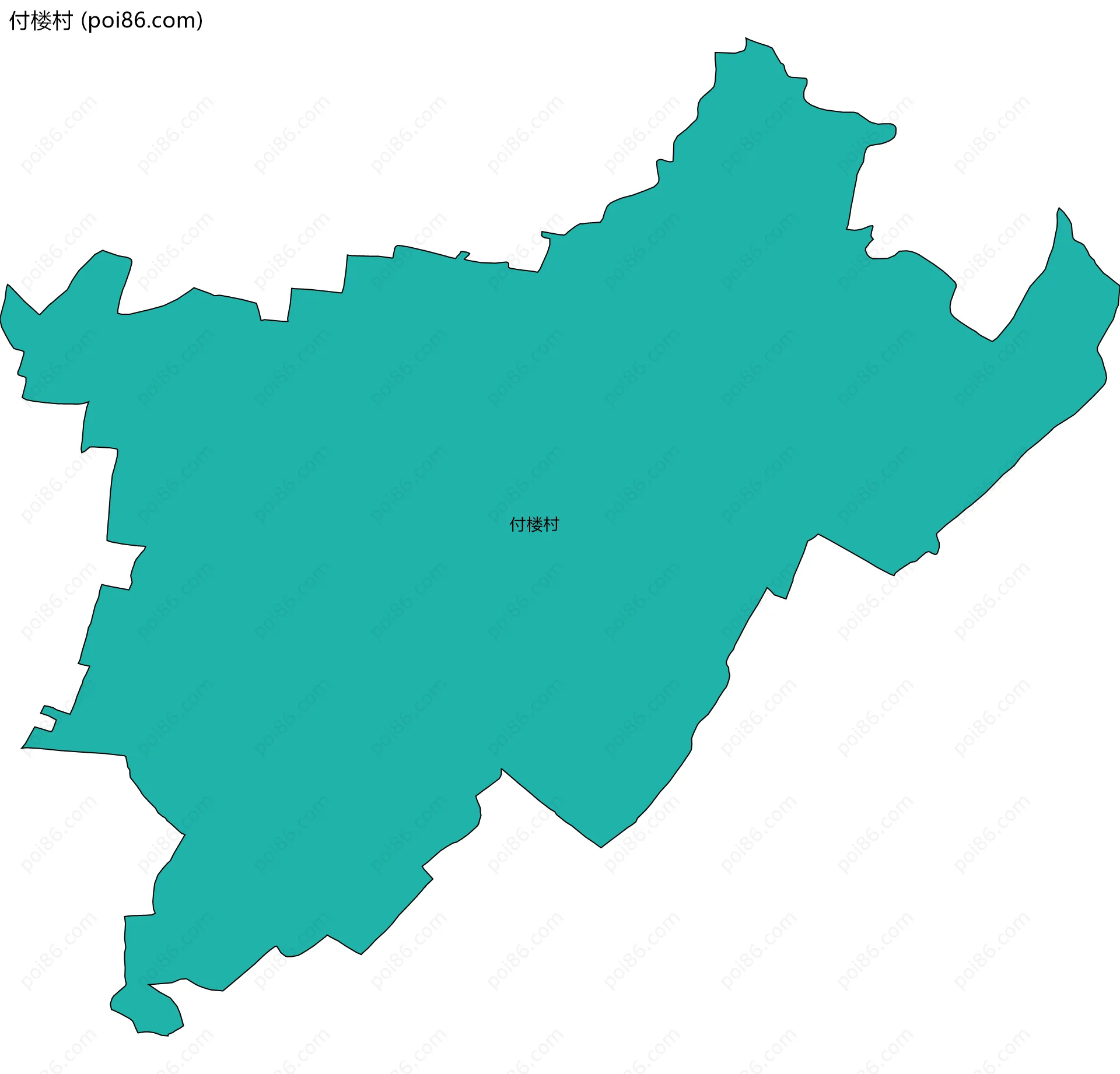 付楼村边界地图