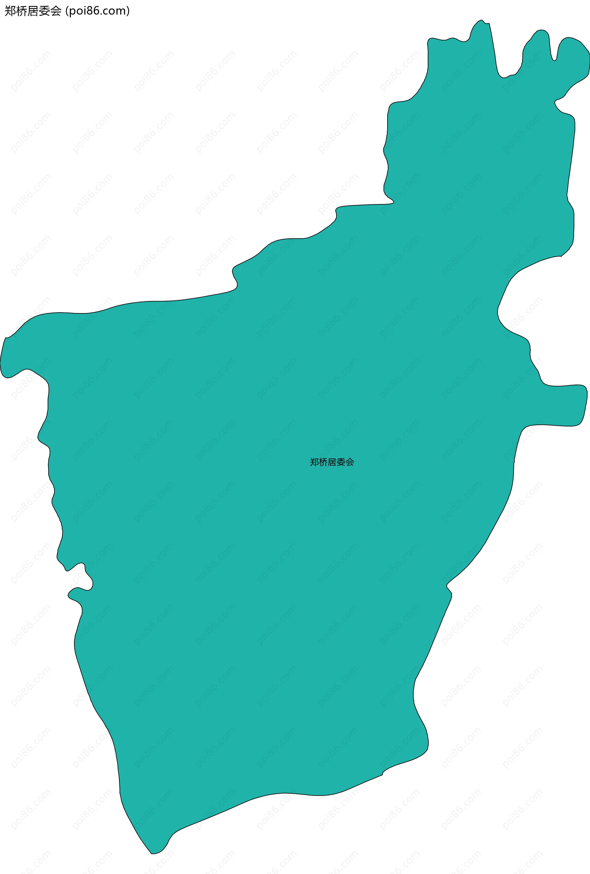 郑桥居委会边界地图