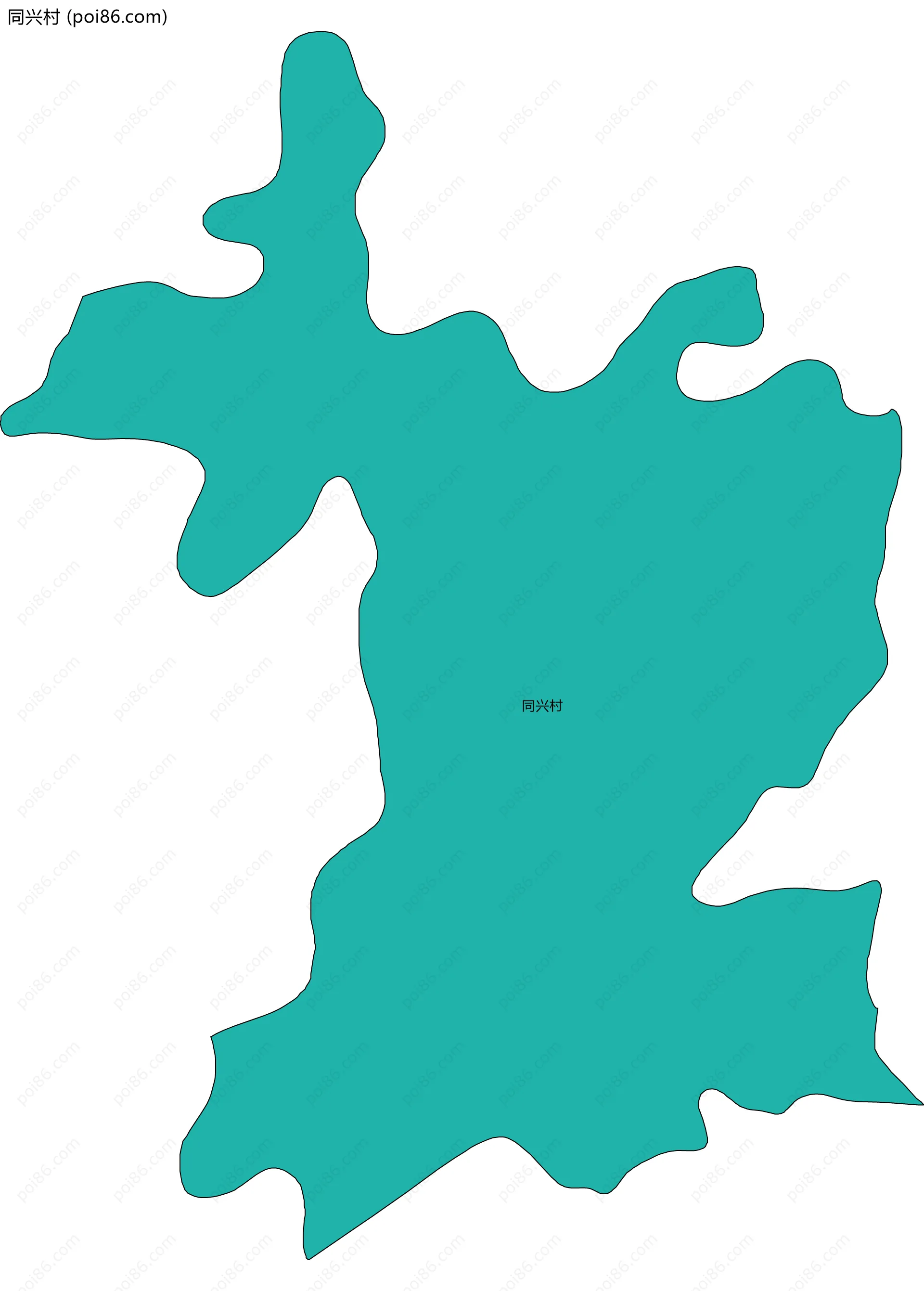 同兴村边界地图