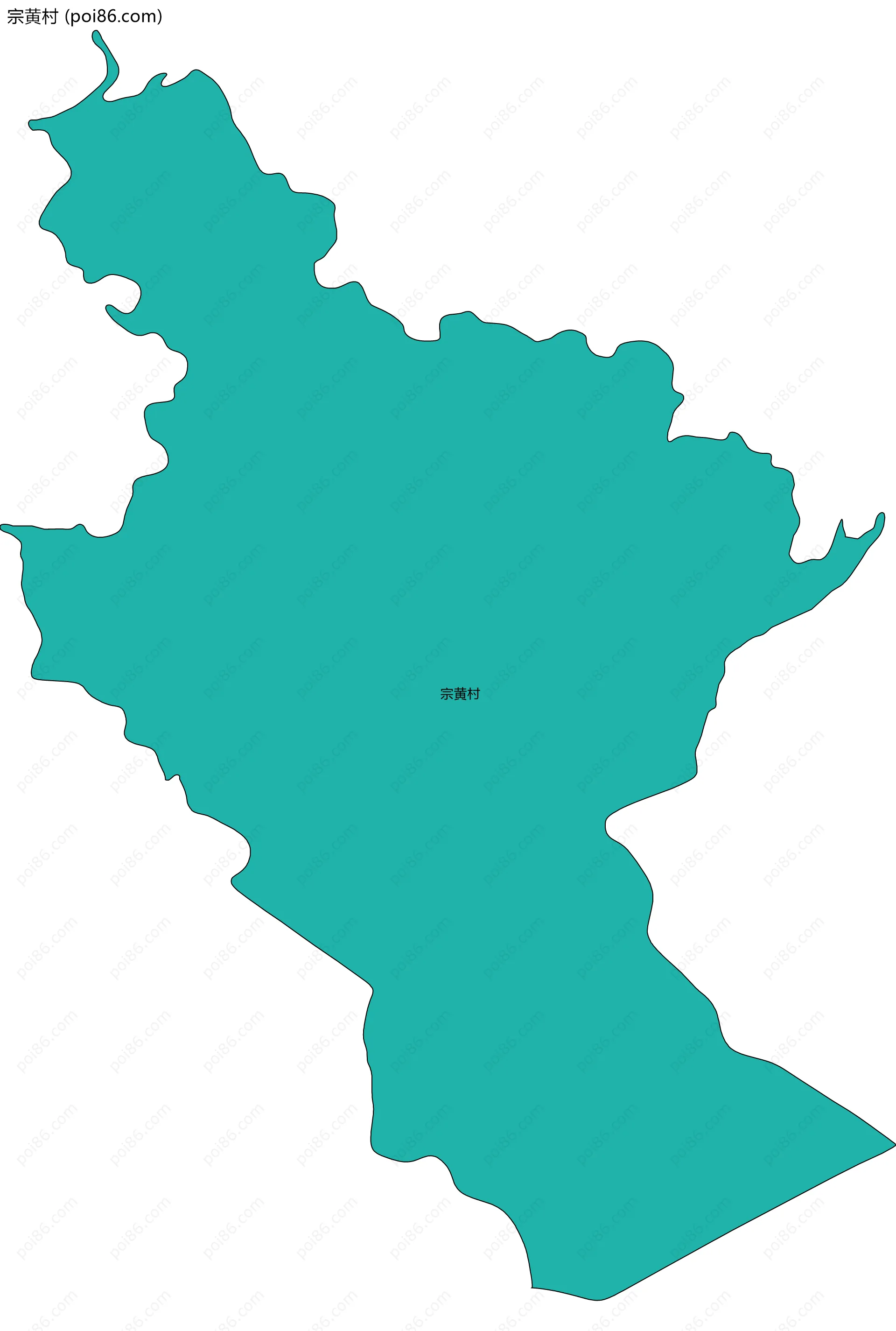 宗黄村边界地图