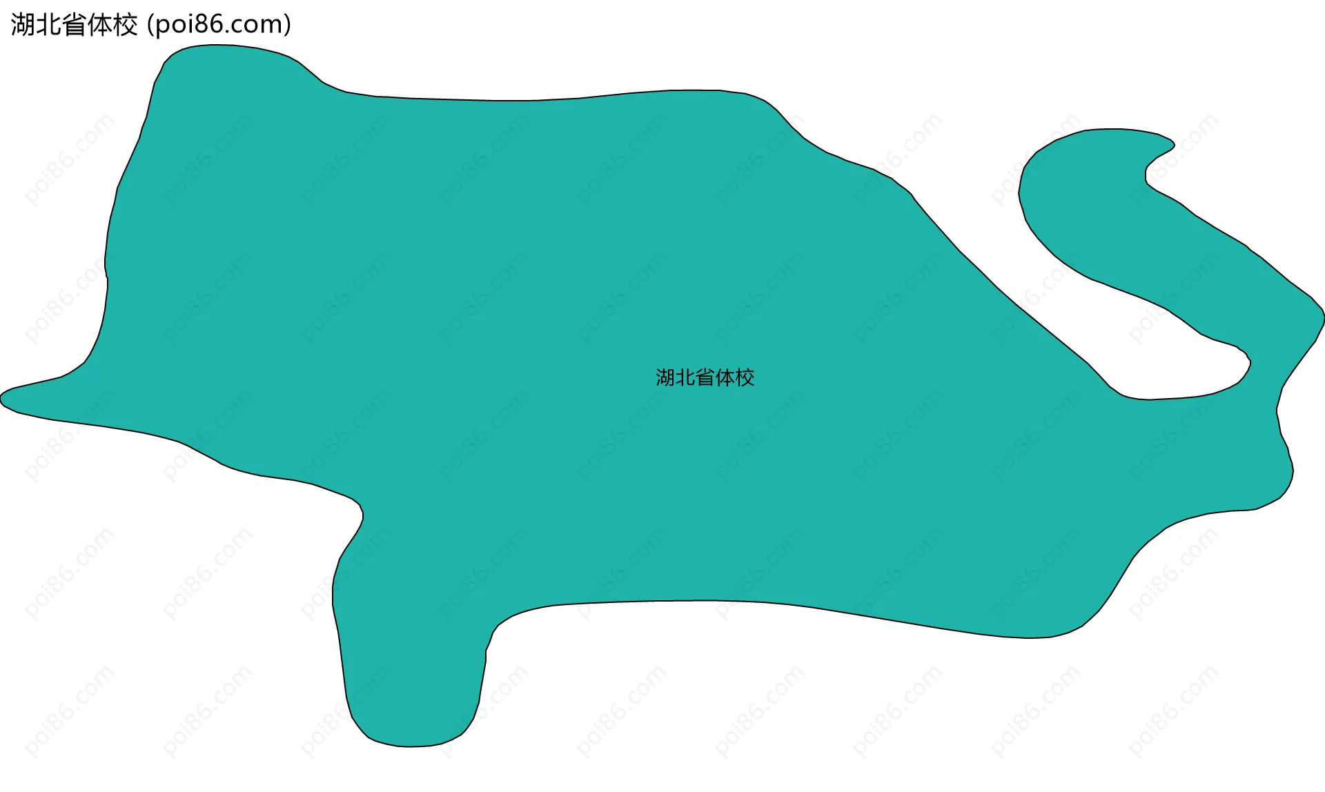 湖北省体校边界地图