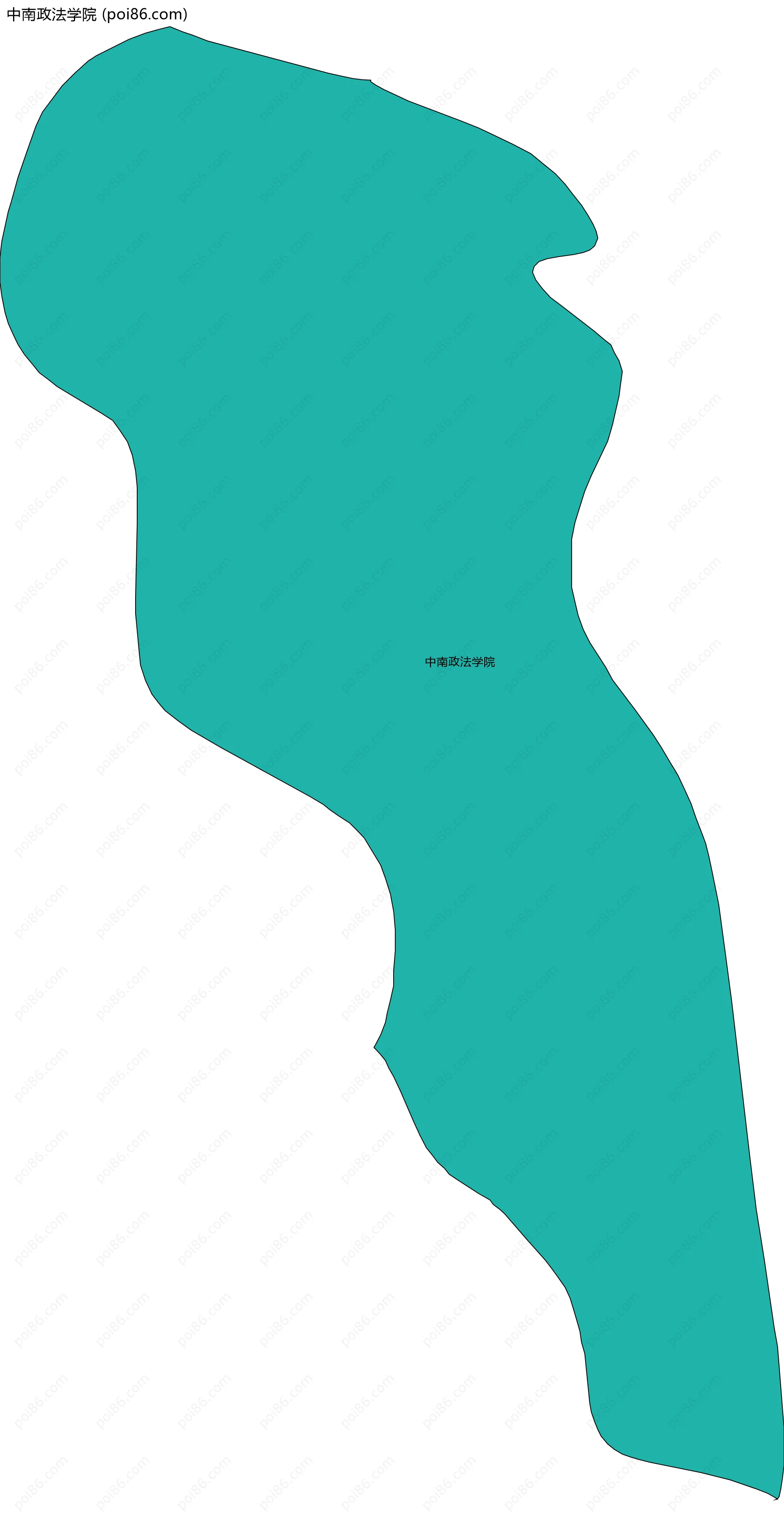 中南政法学院边界地图