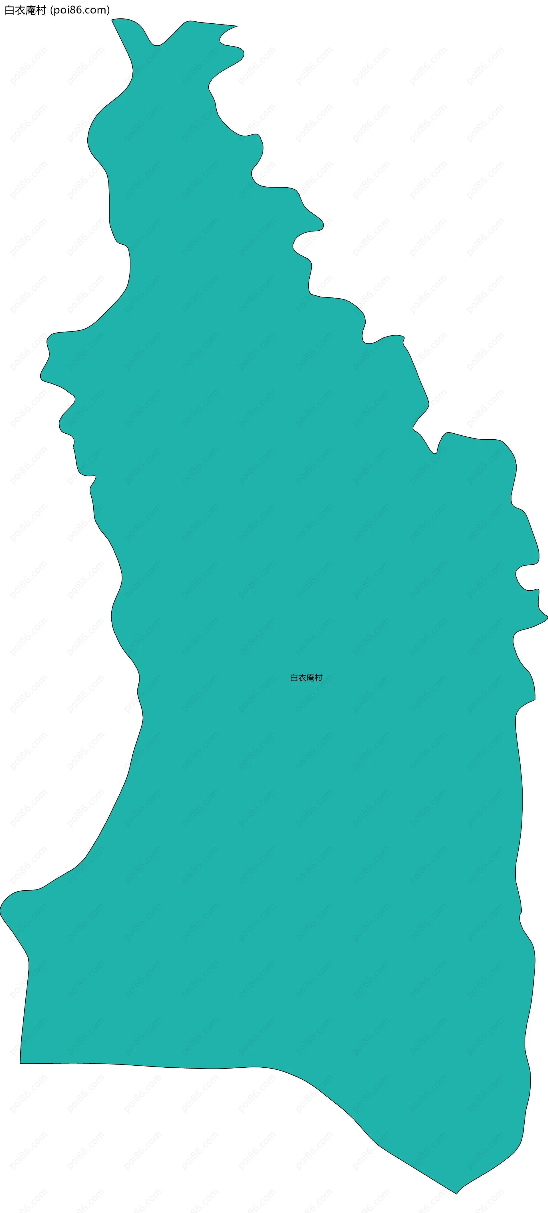 白衣庵村边界地图