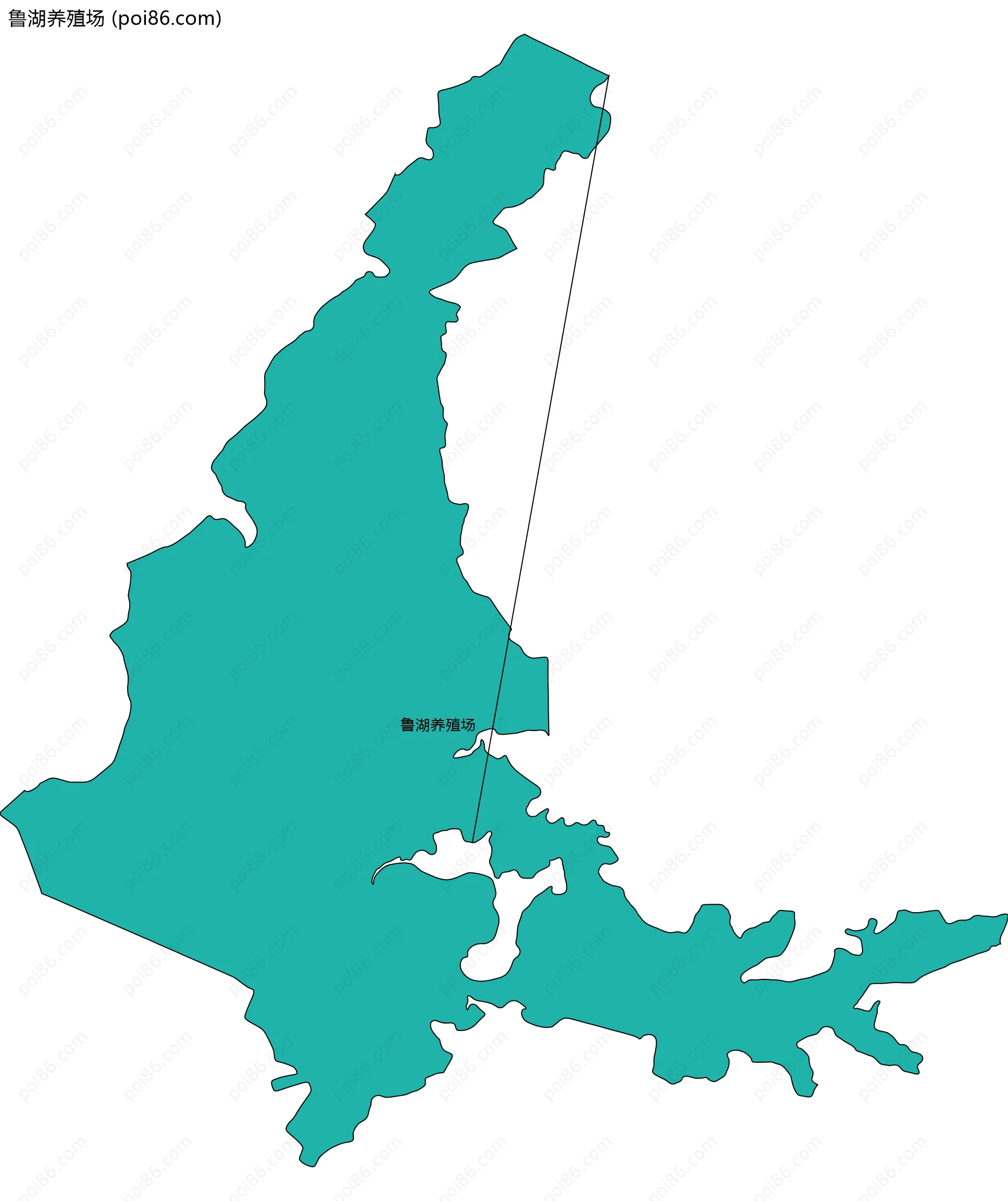 鲁湖养殖场边界地图