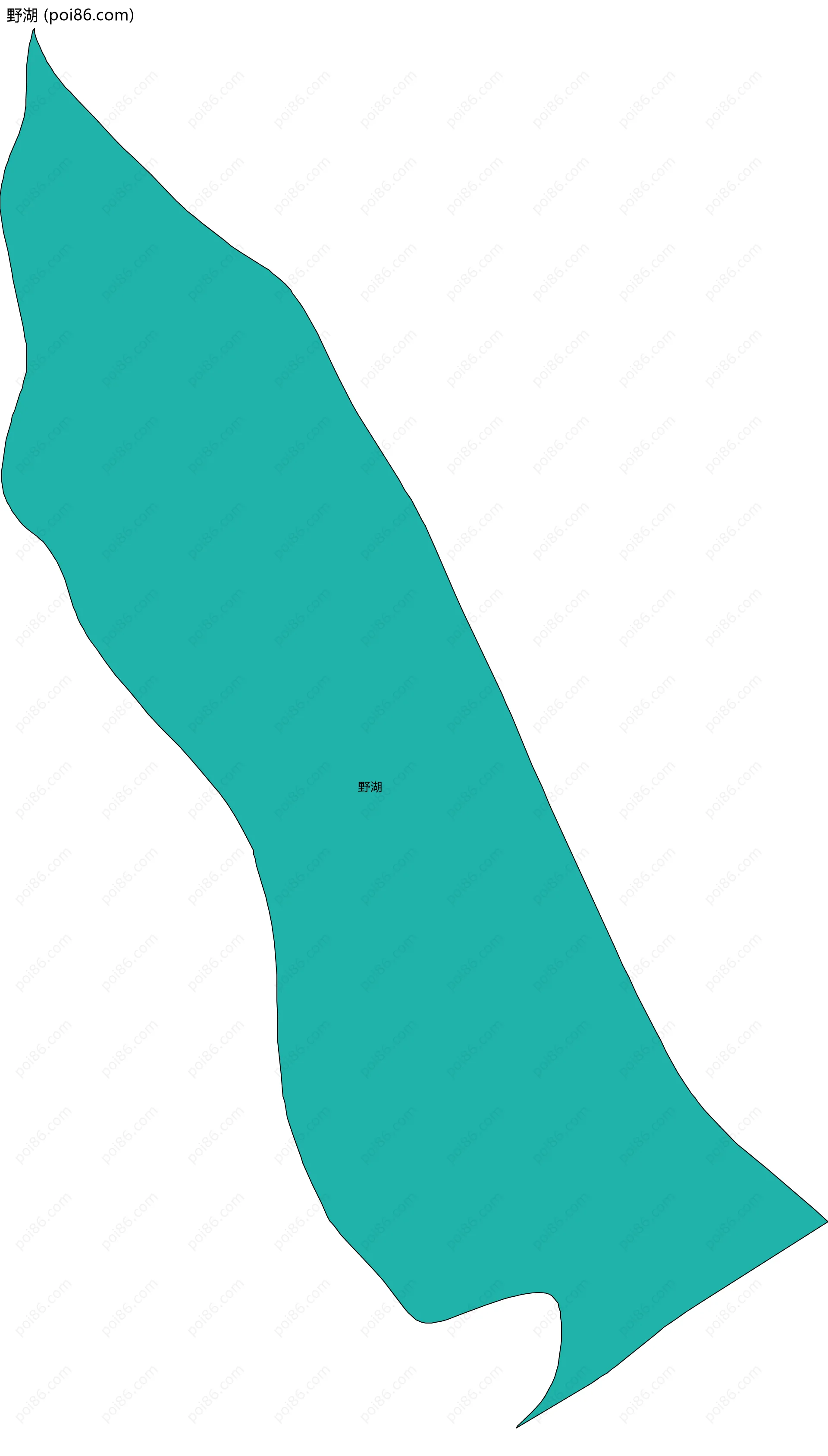 野湖边界地图
