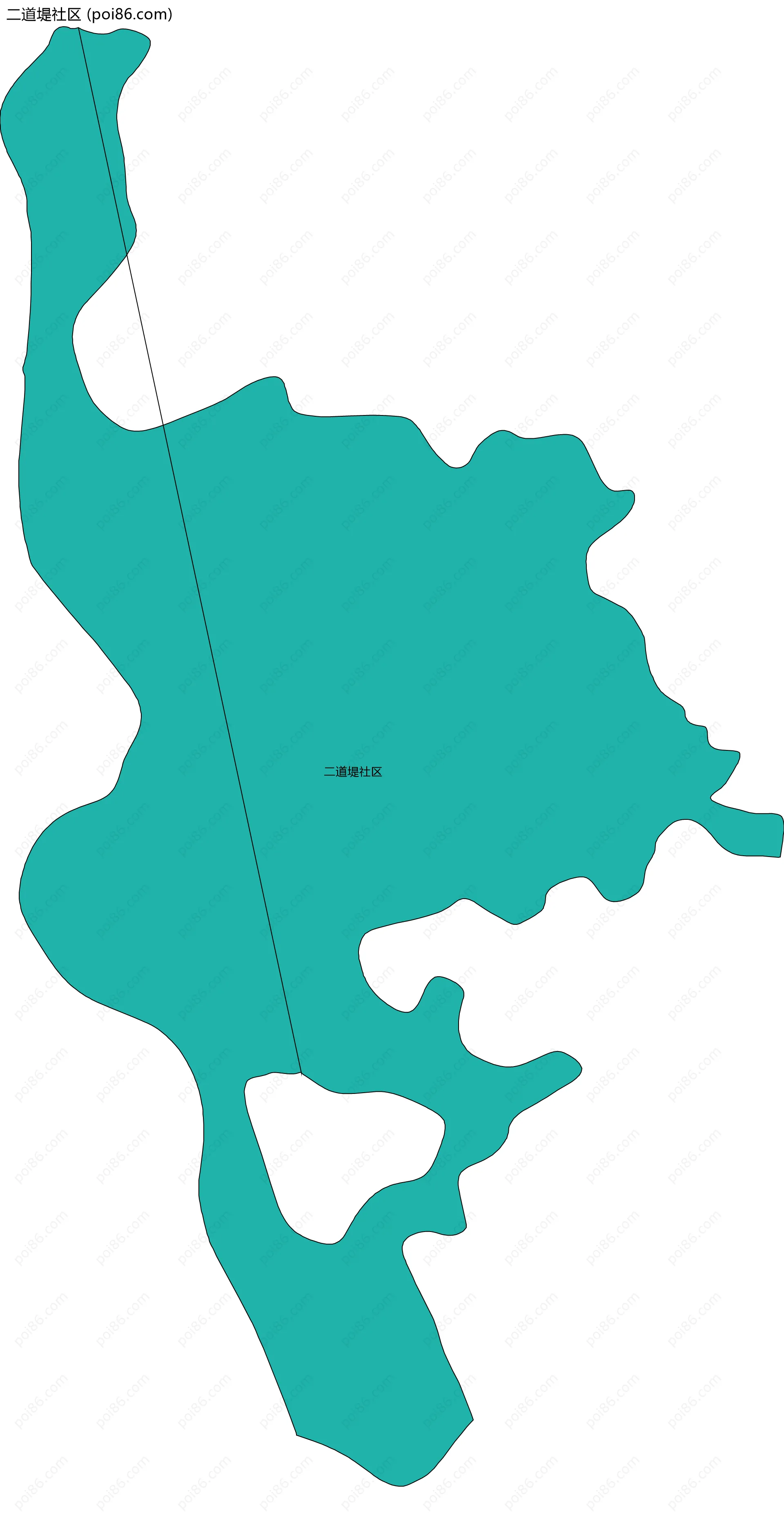二道堤社区边界地图