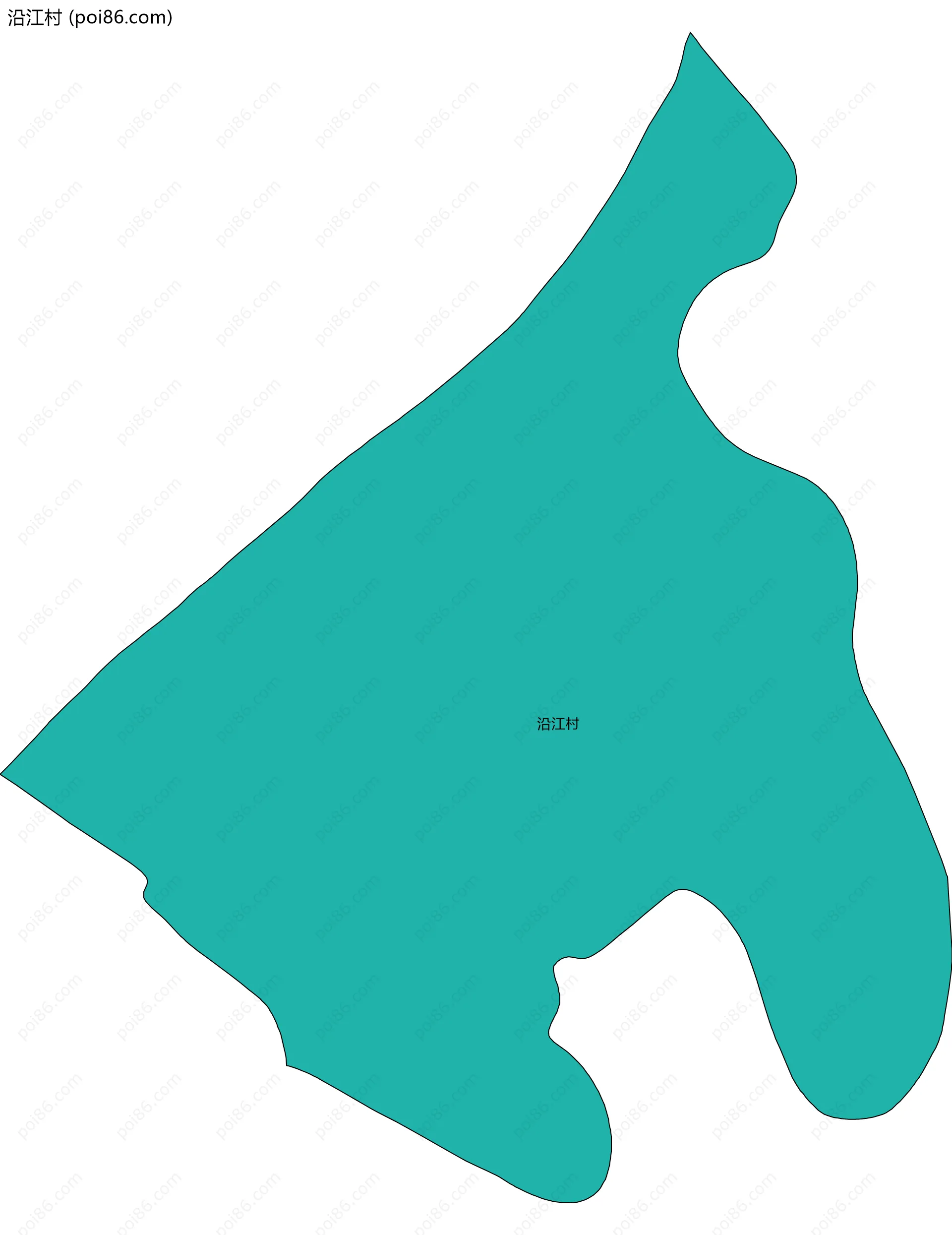 沿江村边界地图