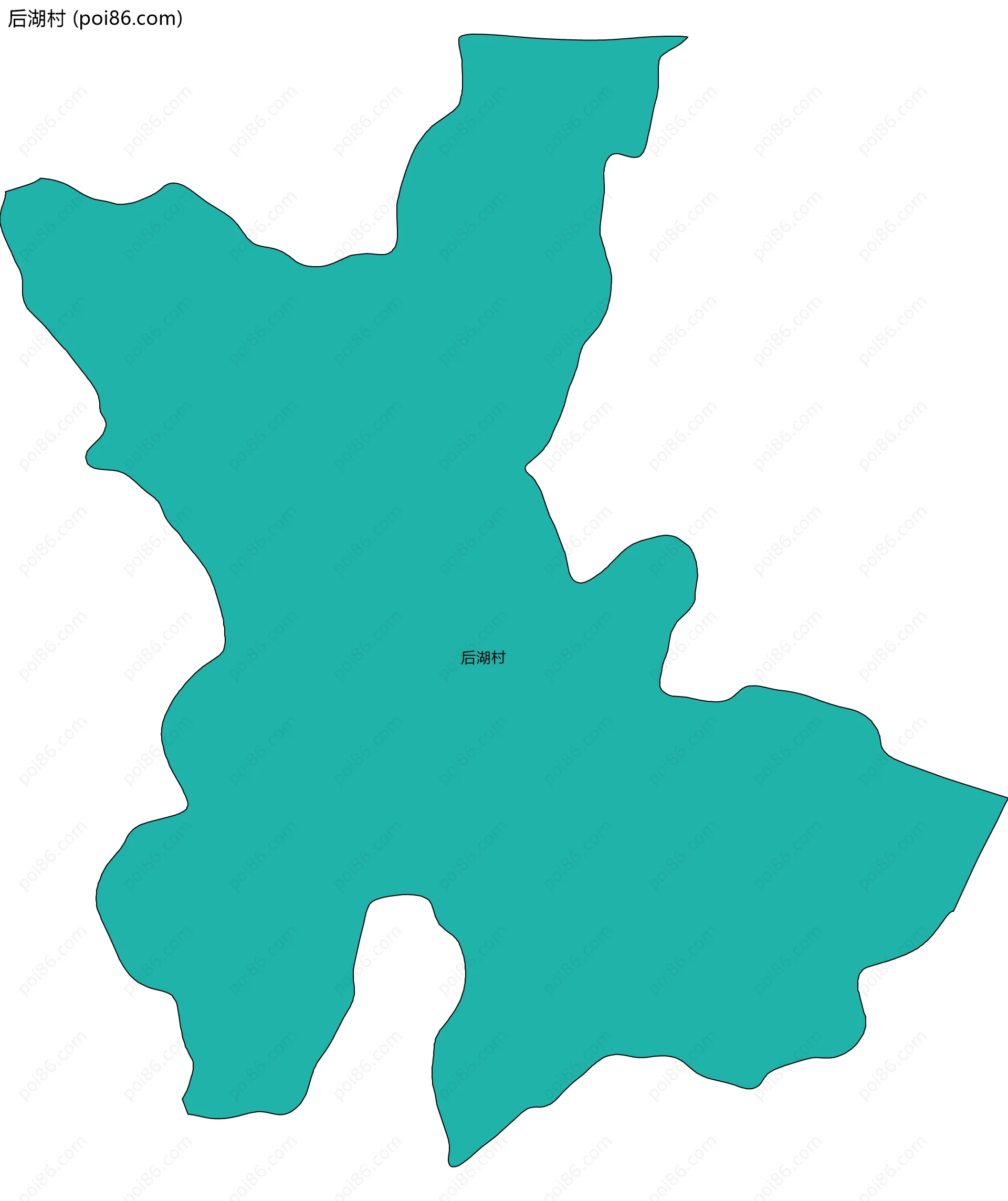 后湖村边界地图