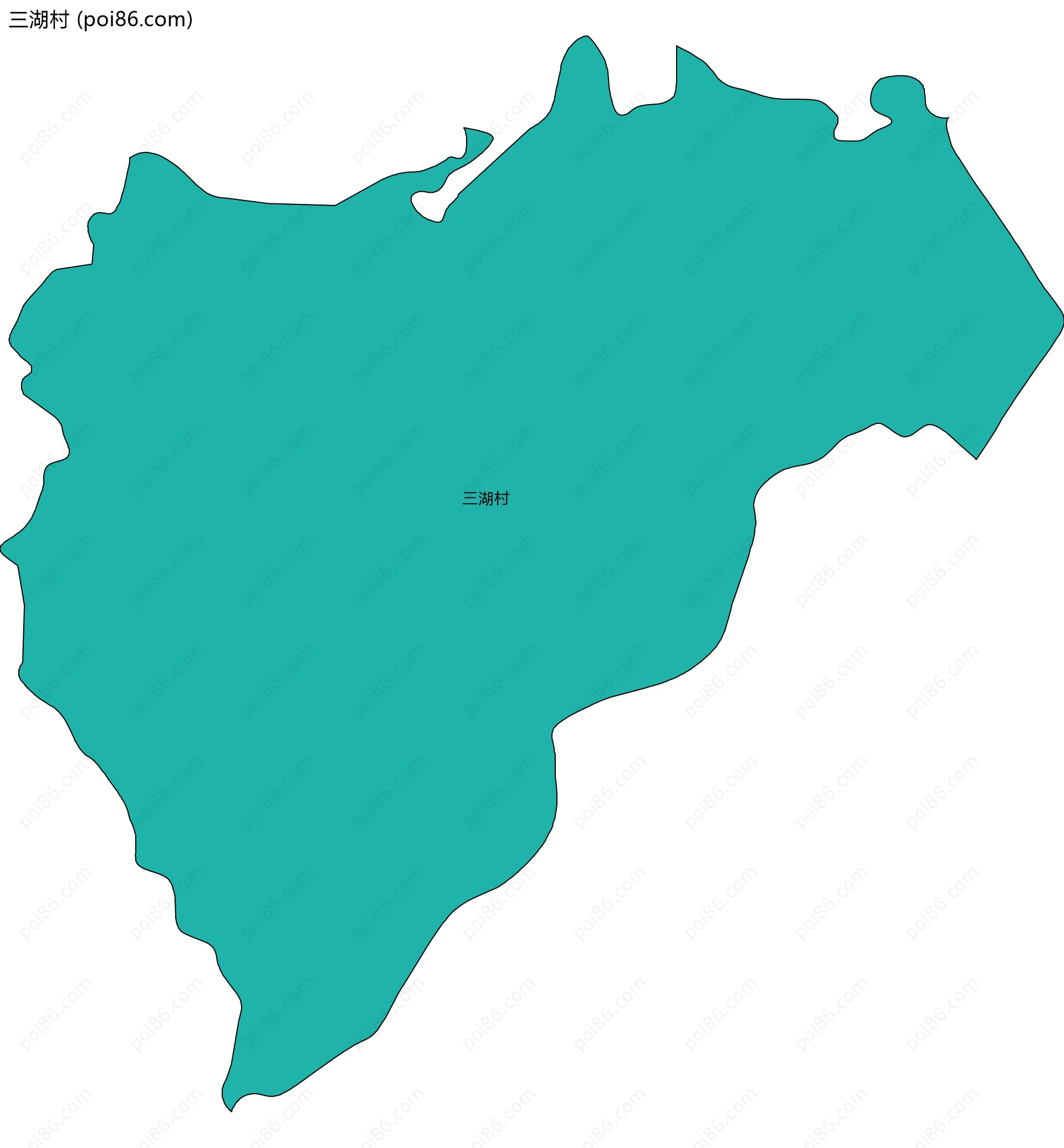 三湖村边界地图