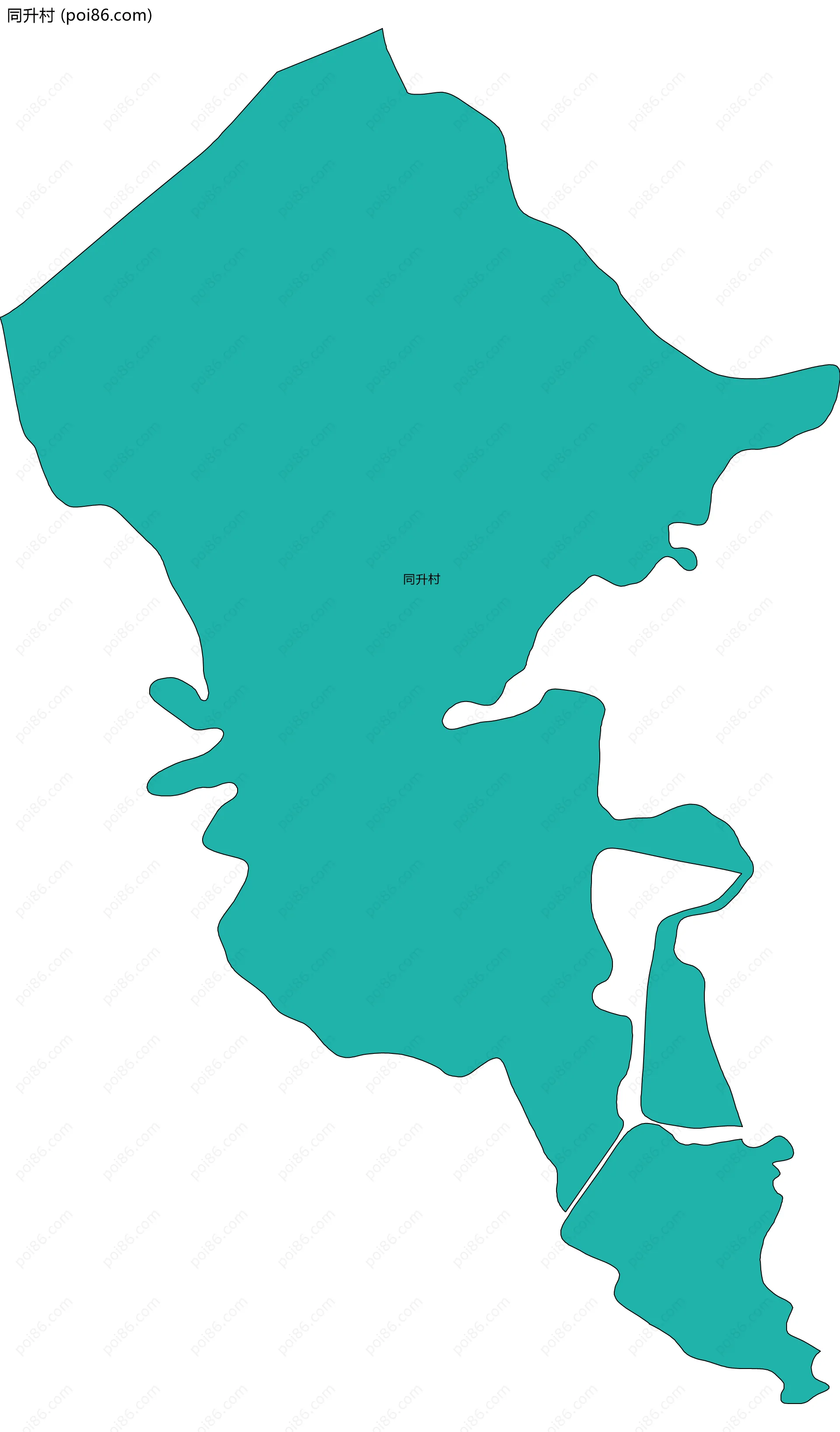 同升村边界地图