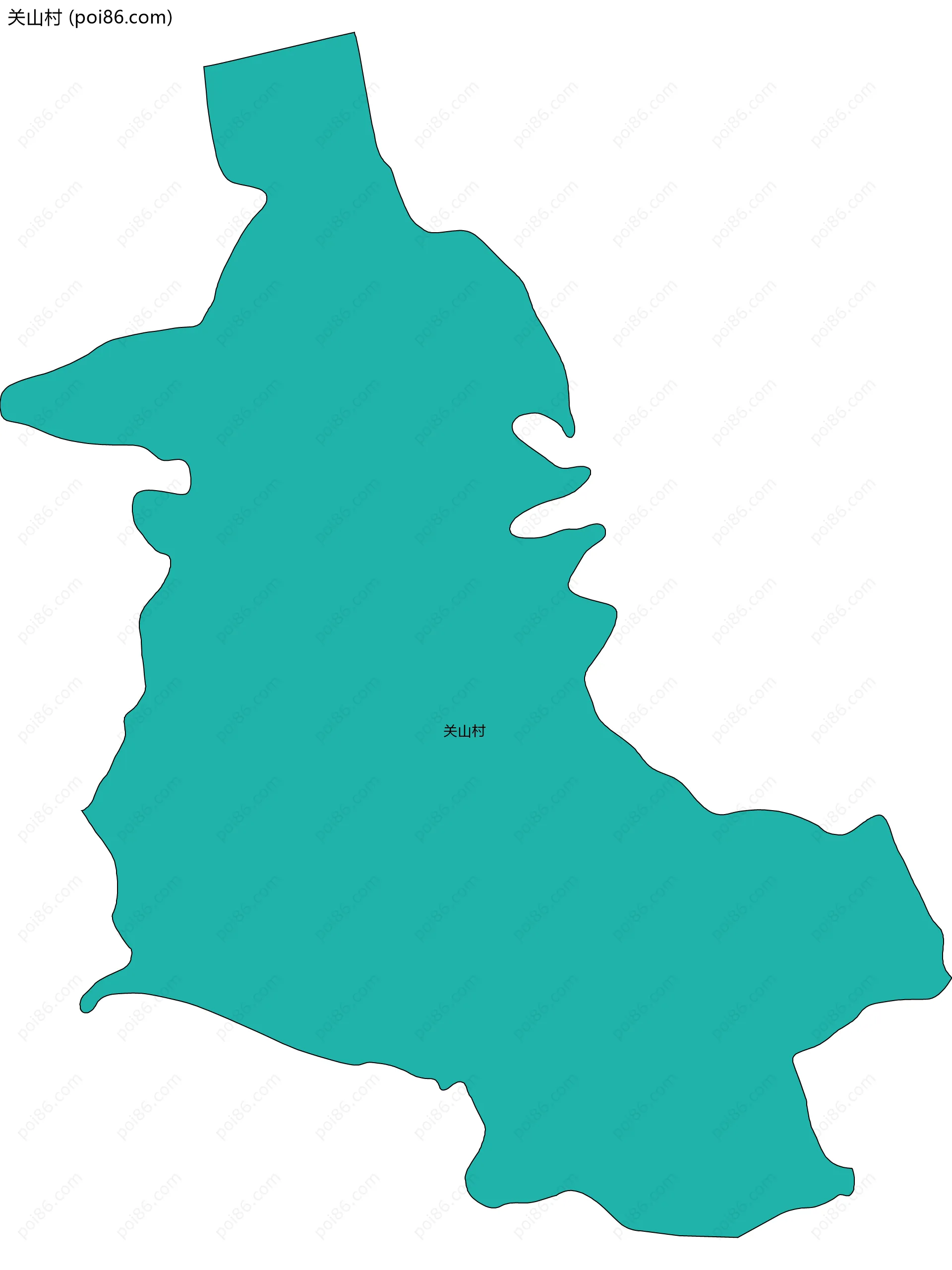 关山村边界地图