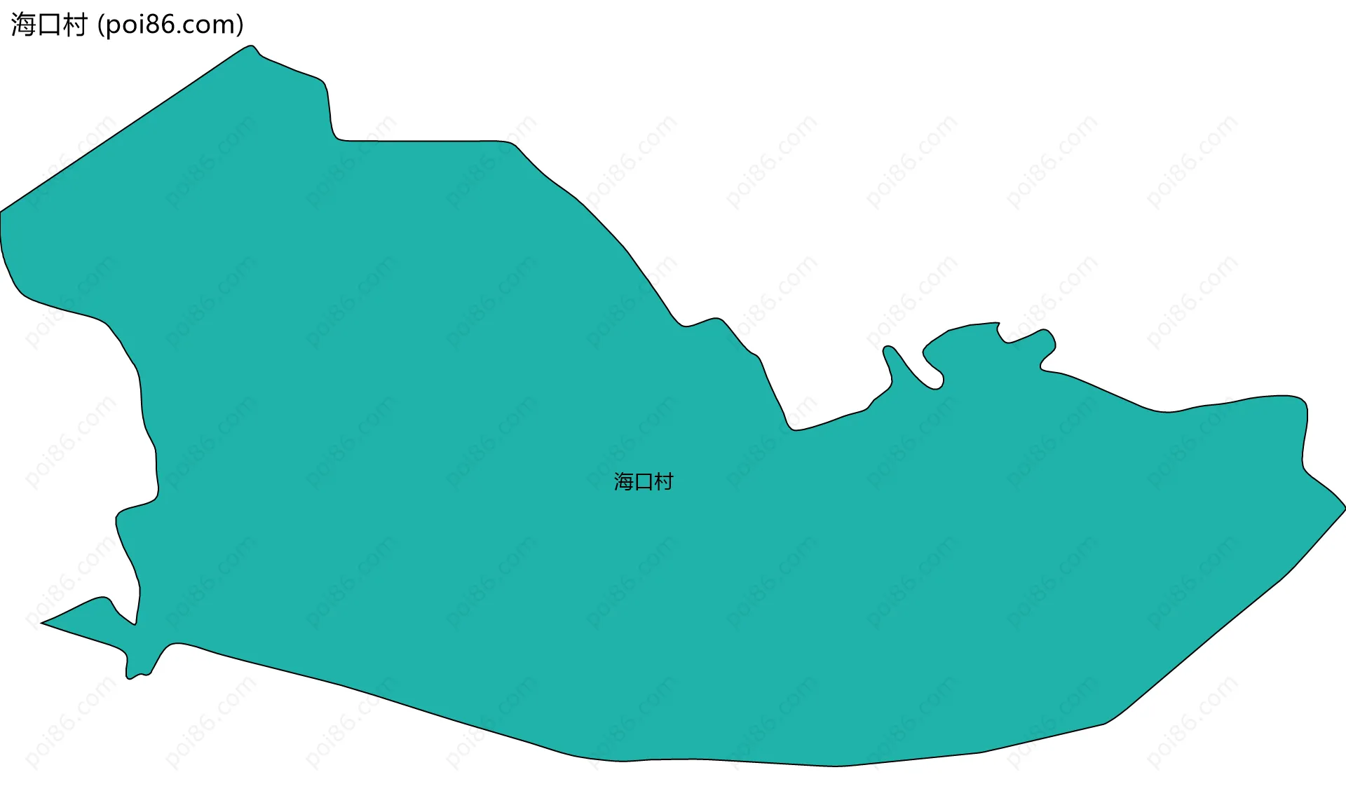 海口村边界地图