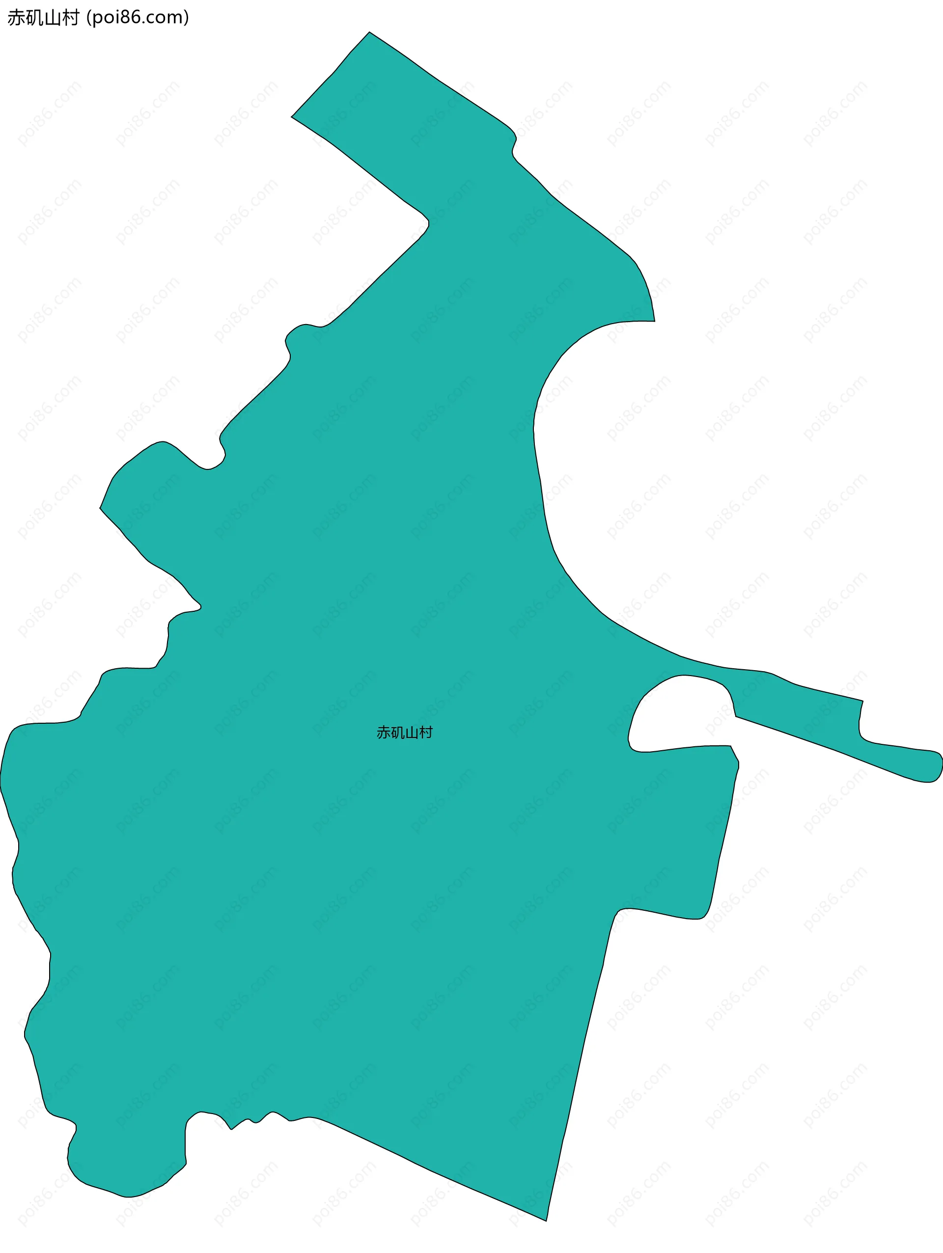 赤矶山村边界地图
