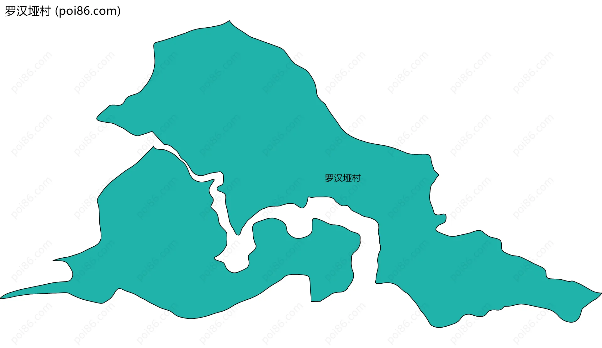 罗汉垭村边界地图