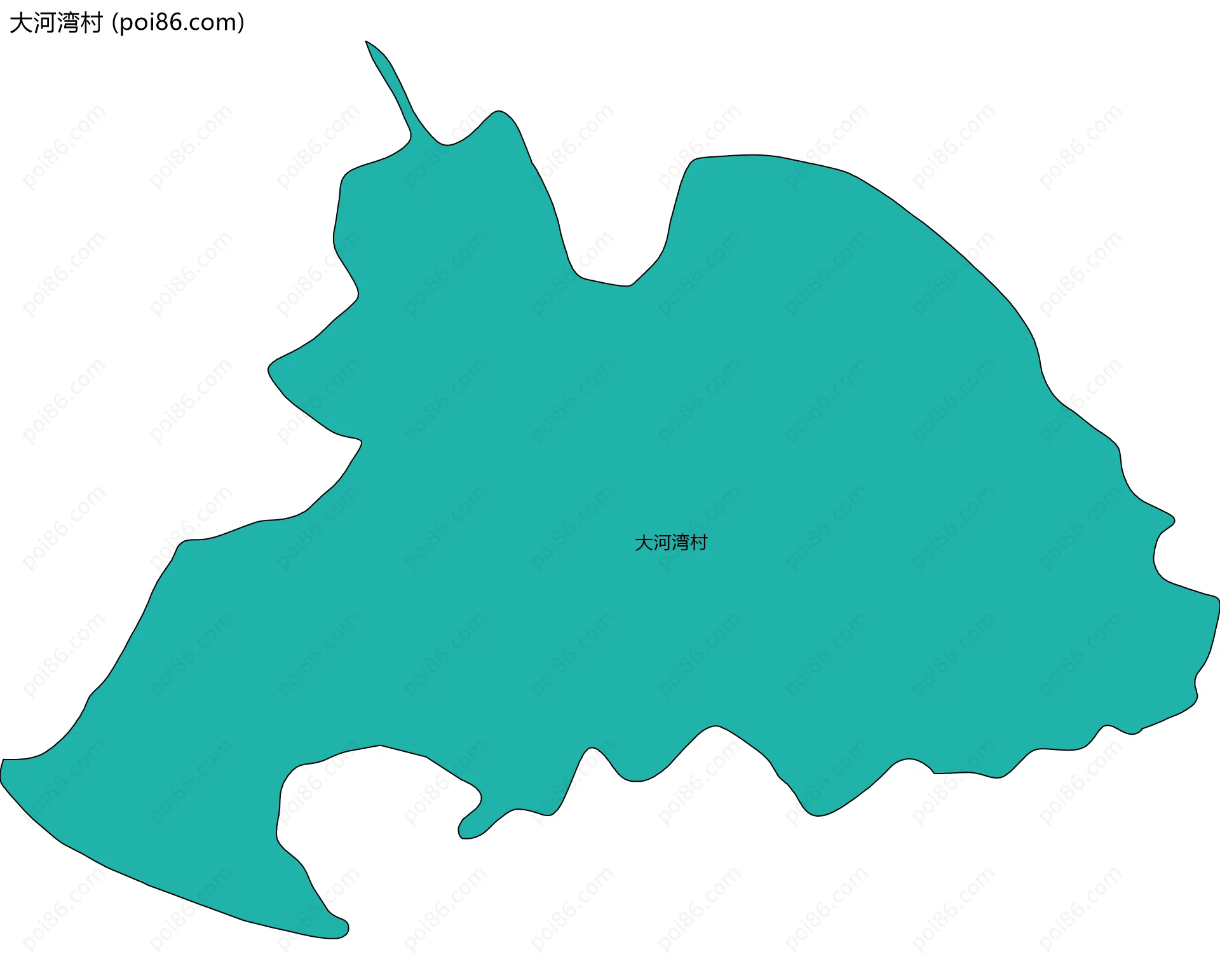 大河湾村边界地图