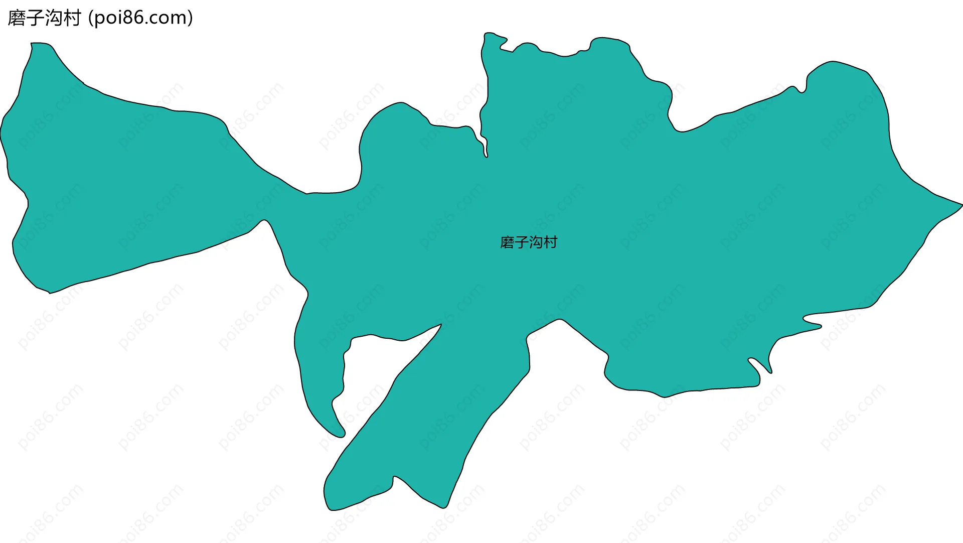 磨子沟村边界地图