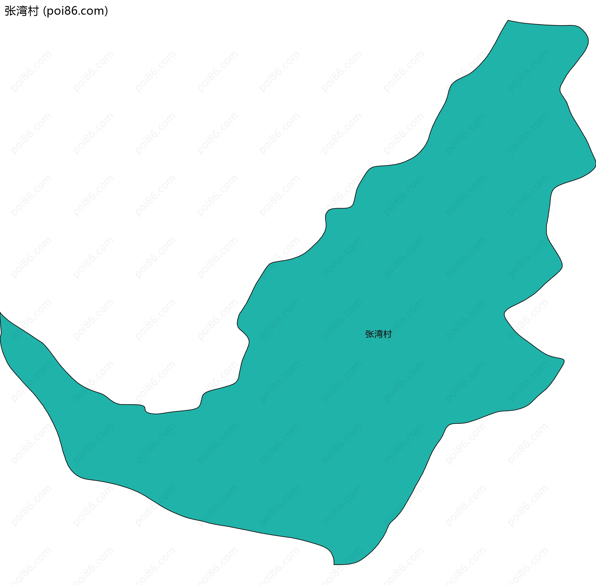 张湾村边界地图