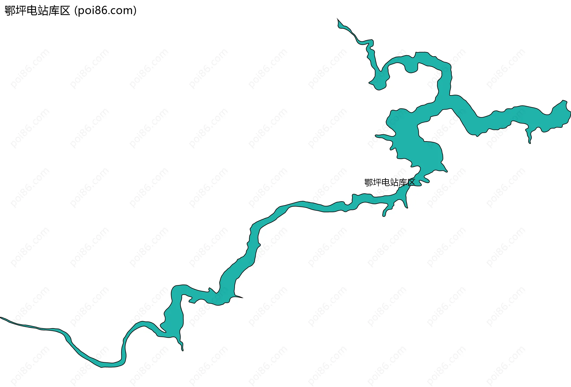 鄂坪电站库区边界地图