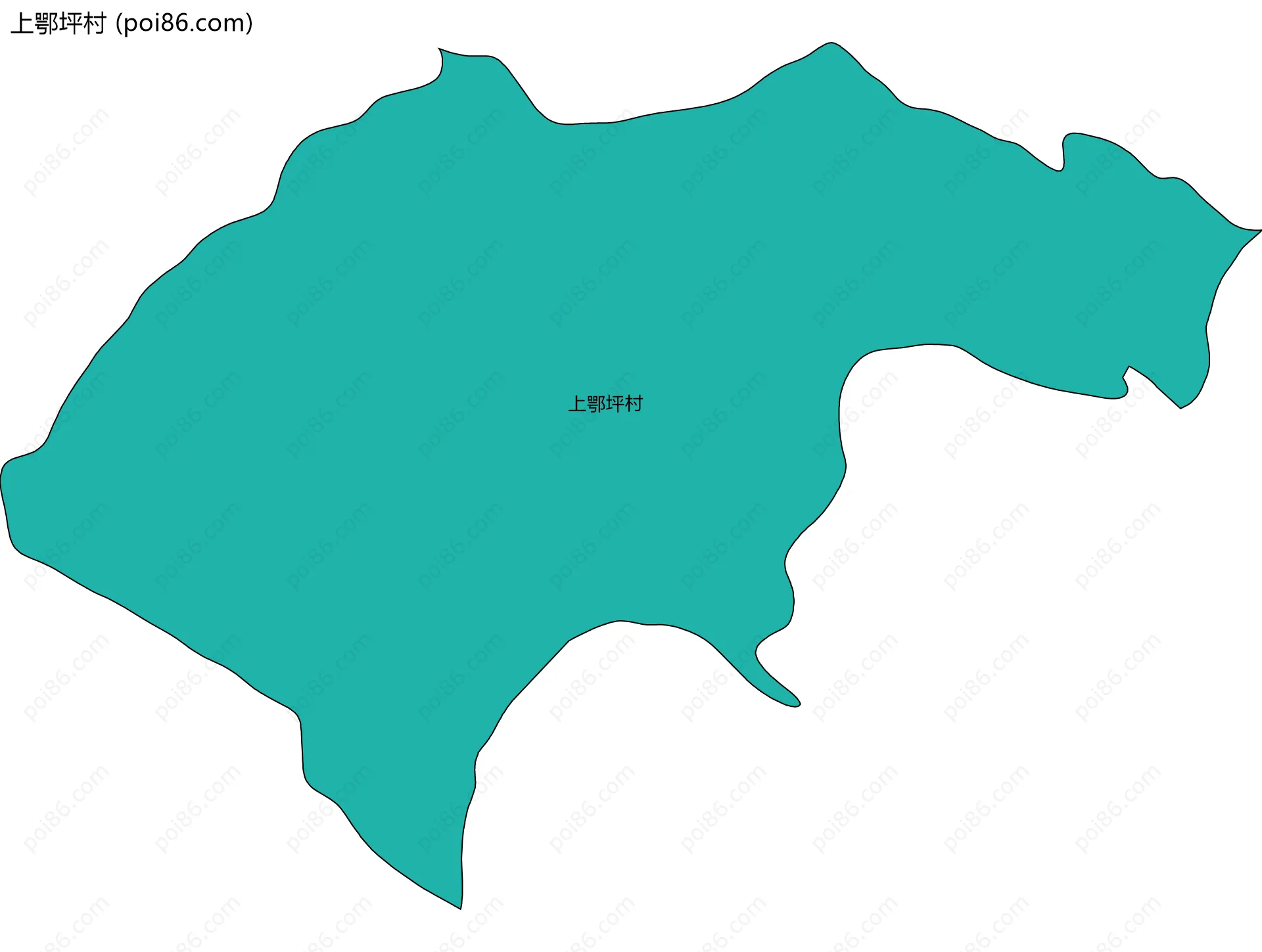 上鄂坪村边界地图