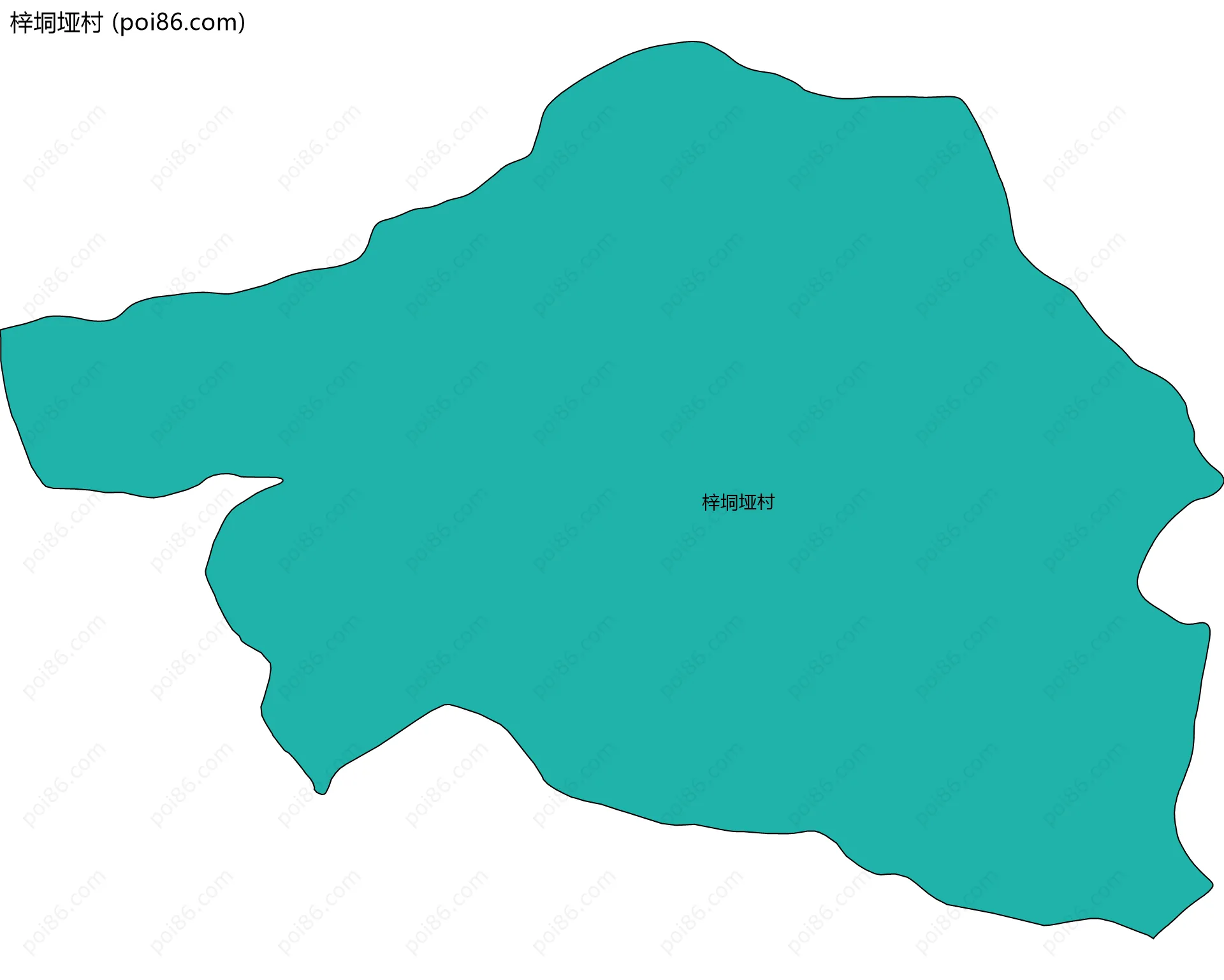 梓垌垭村边界地图