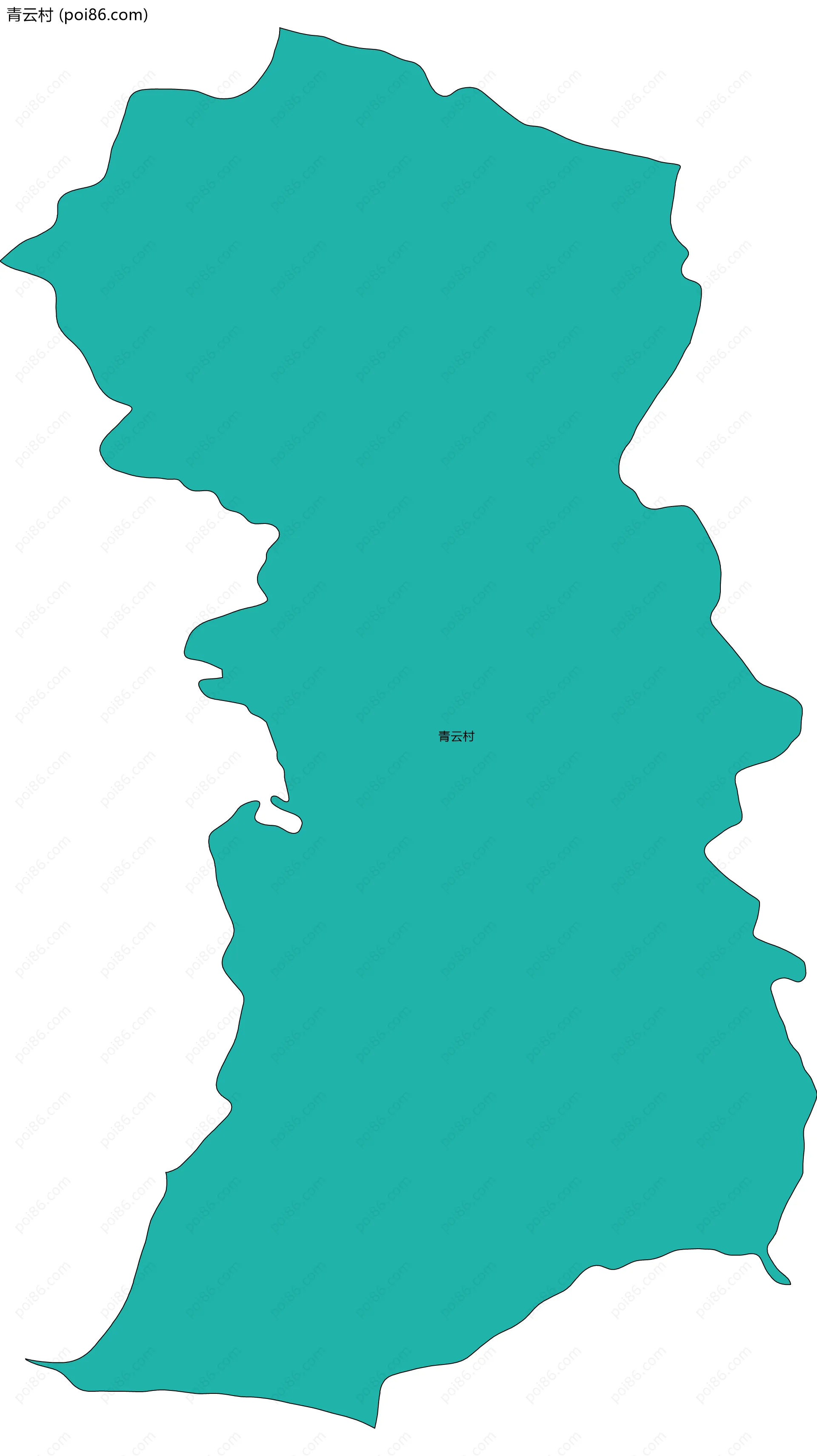 青云村边界地图