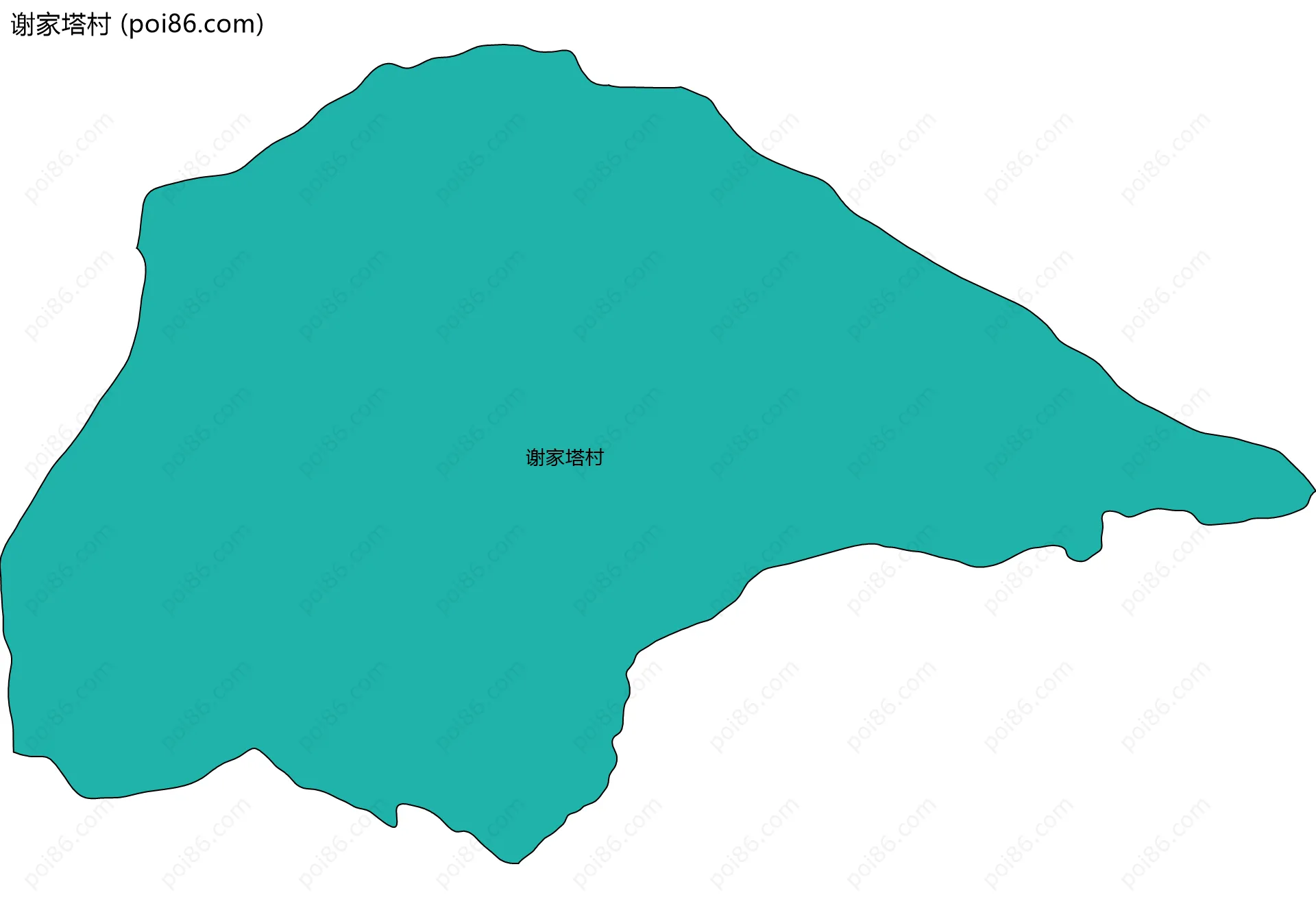 谢家塔村边界地图