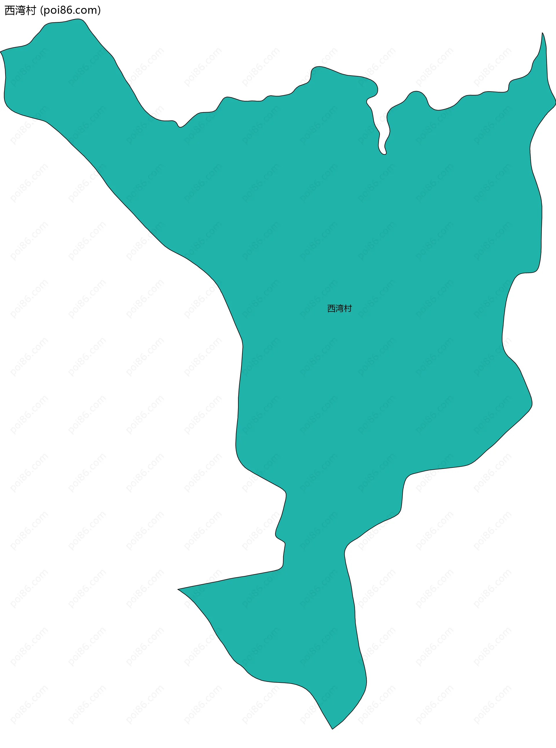 西湾村边界地图