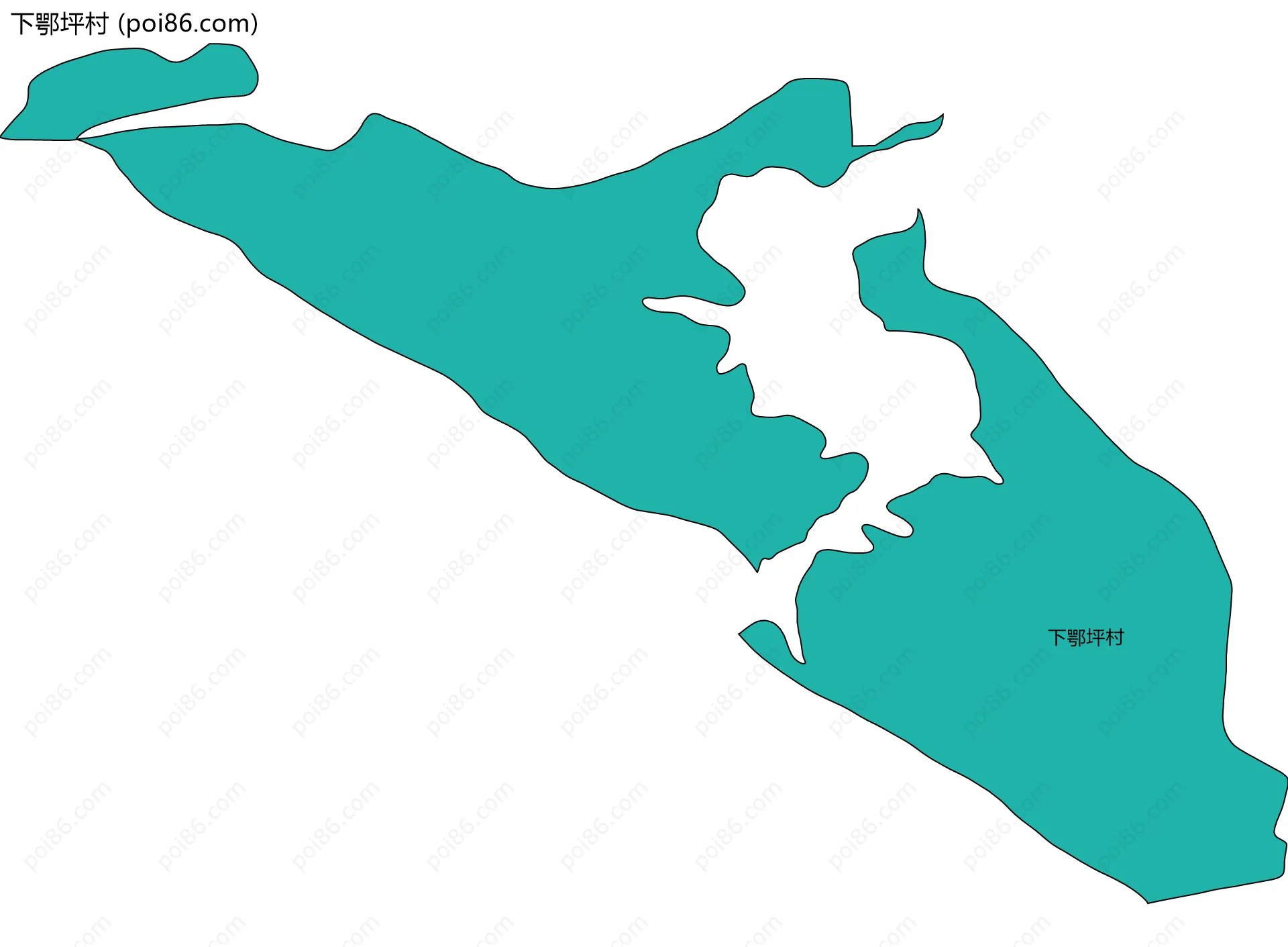 下鄂坪村边界地图